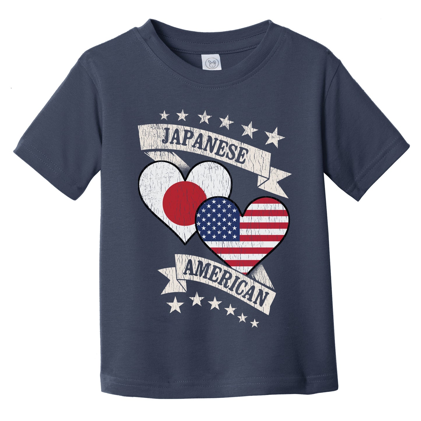 Japanese American Heart Flags Japan America Infant Toddler T-Shirt