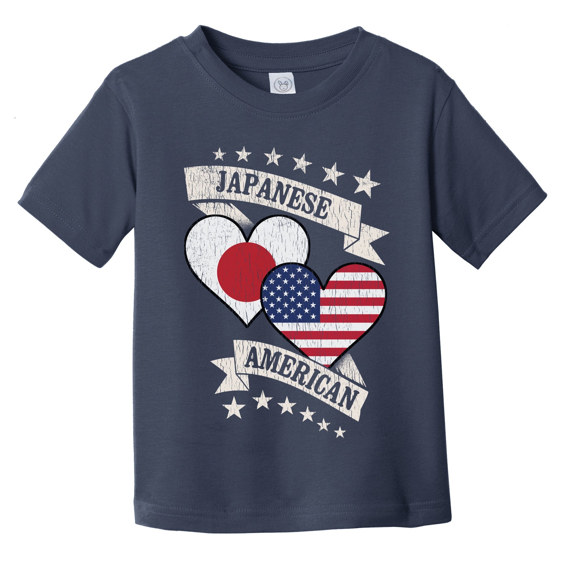 Japanese American Heart Flags Japan America Infant Toddler T-Shirt