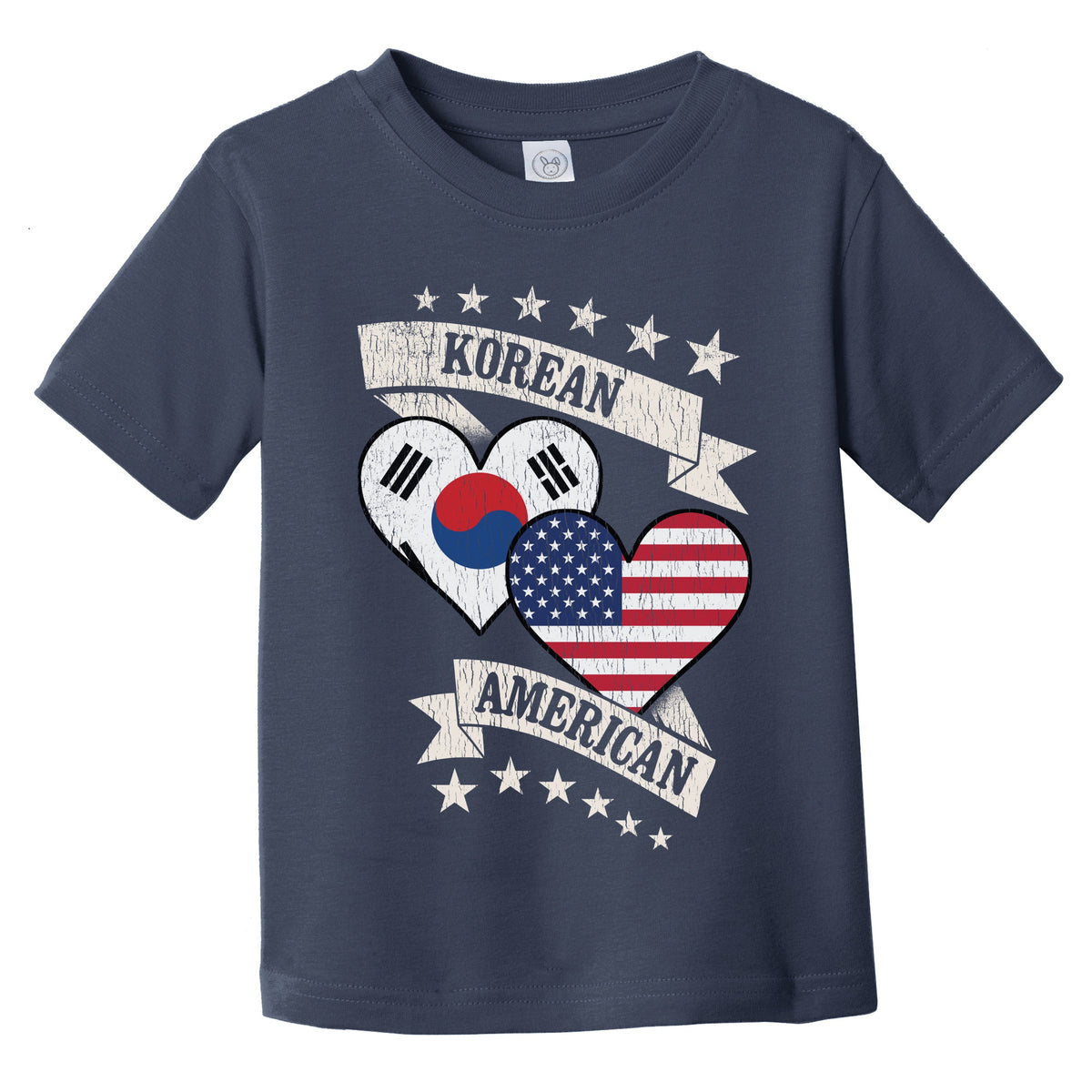 Korean American Heart Flags South Korea America Infant Toddler T-Shirt
