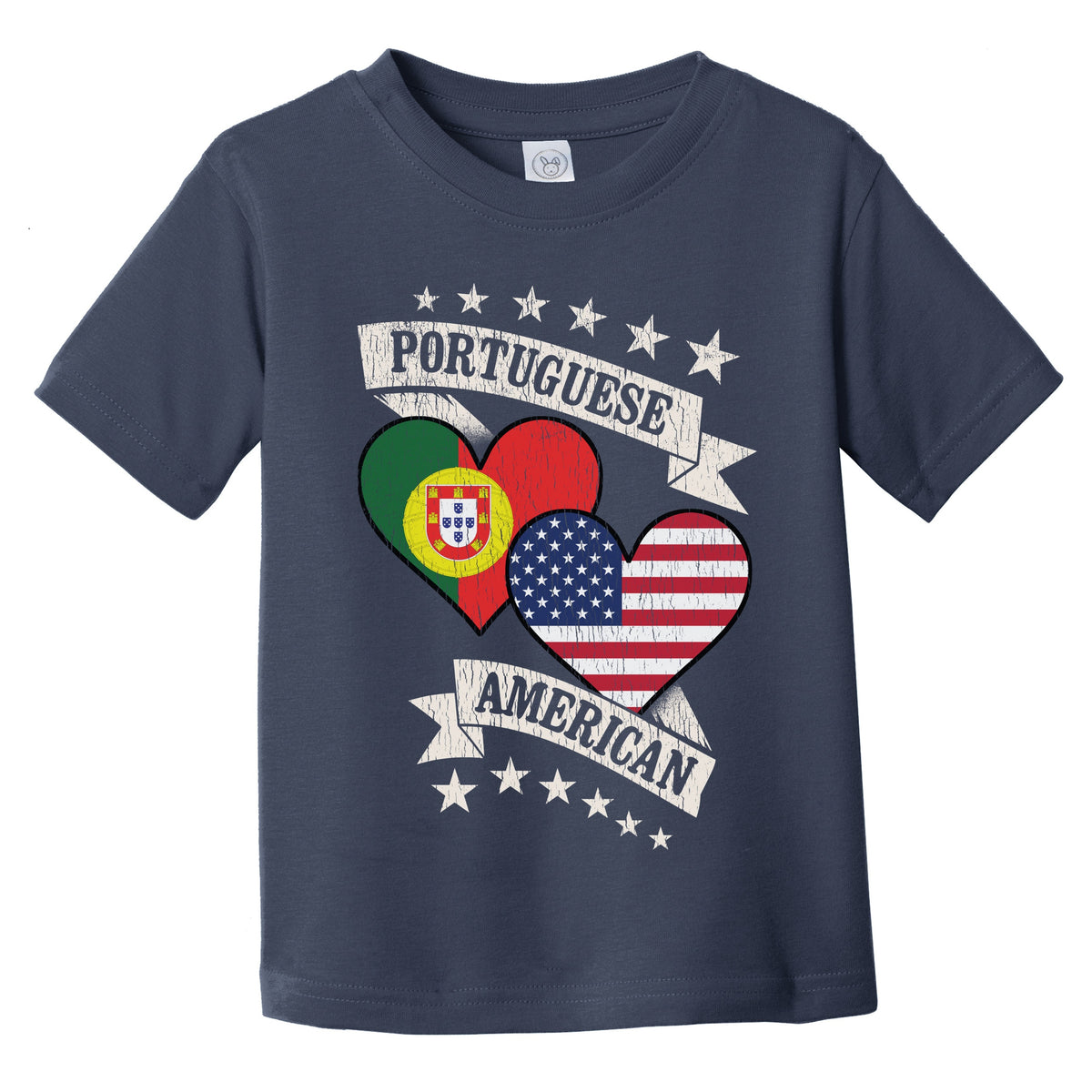 Portuguese American Heart Flags Portugal America Infant Toddler T-Shirt