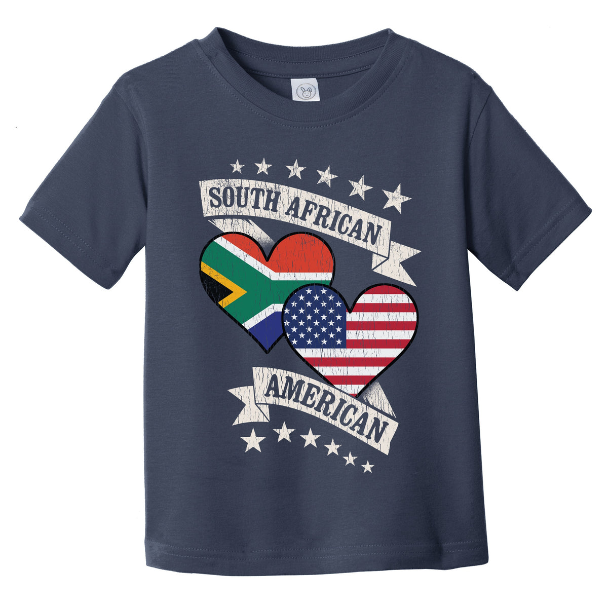 South African American Heart Flags South Africa America Infant Toddler T-Shirt
