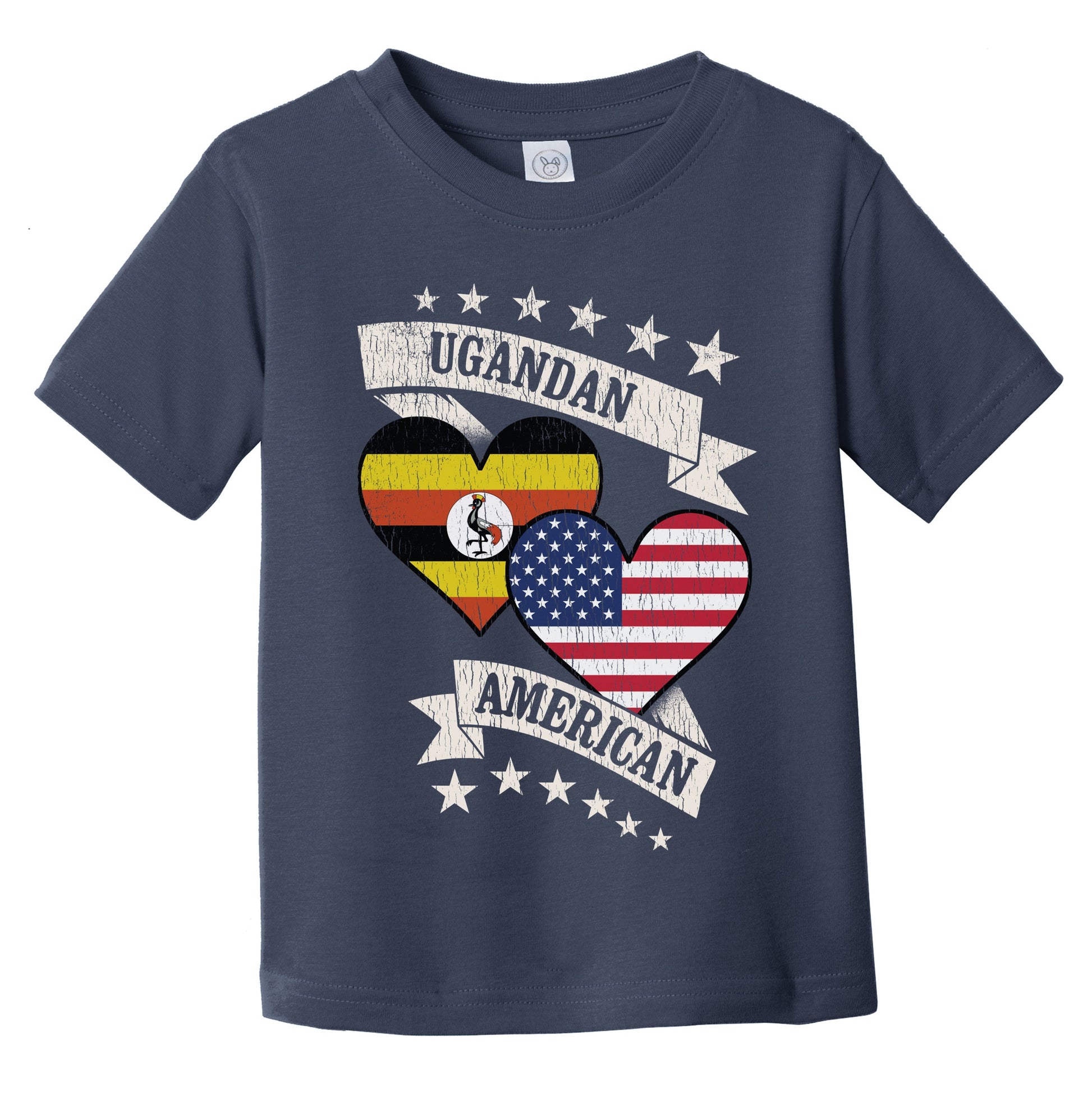 Ugandan American Heart Flags Uganda America Infant Toddler T-Shirt