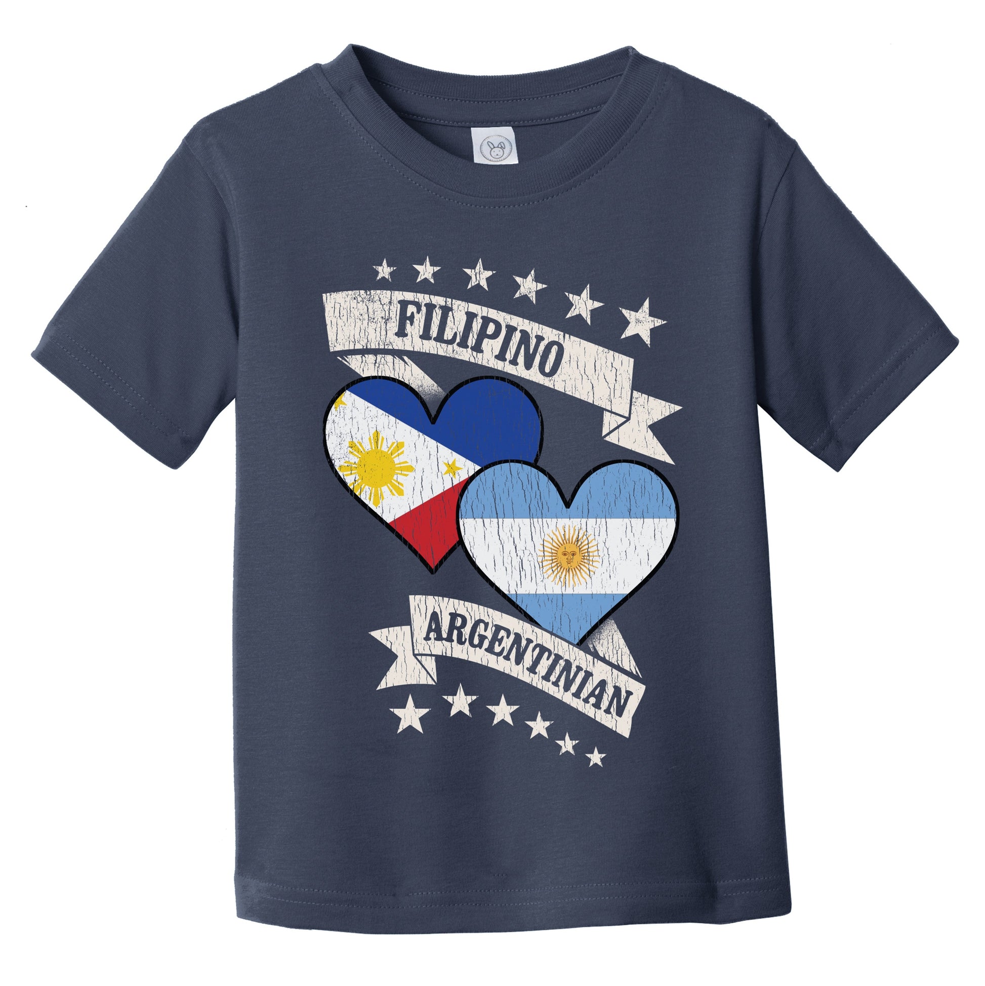 Filipino Argentinian Heart Flags Philippines Argentina Infant Toddler T-Shirt