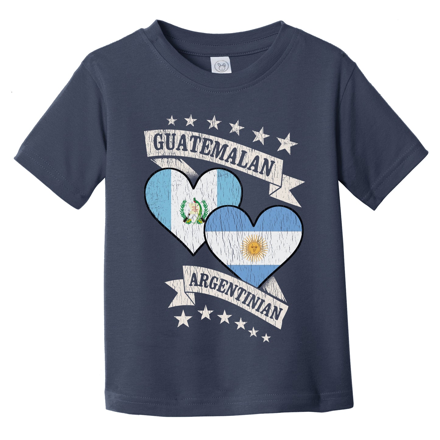 Guatemalan Argentinian Heart Flags Guatemala Argentina Infant Toddler T-Shirt