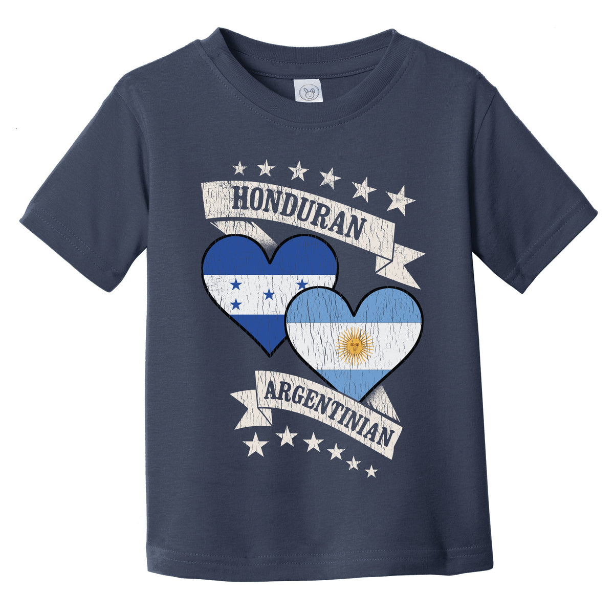 Honduran Argentinian Heart Flags Honduras Argentina Infant Toddler T-Shirt