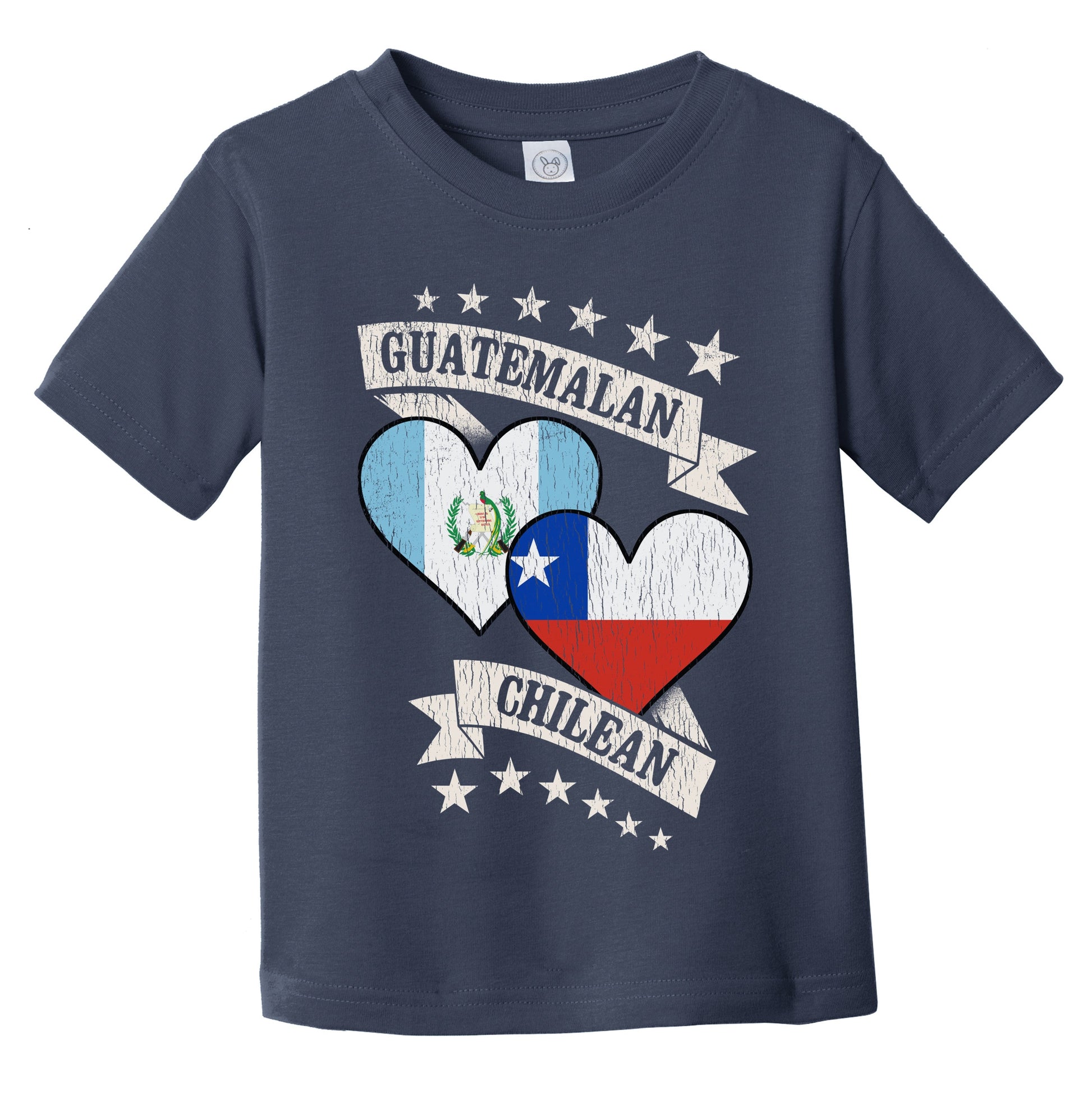 Guatemalan Chilean Heart Flags Guatemala Chile Infant Toddler T-Shirt