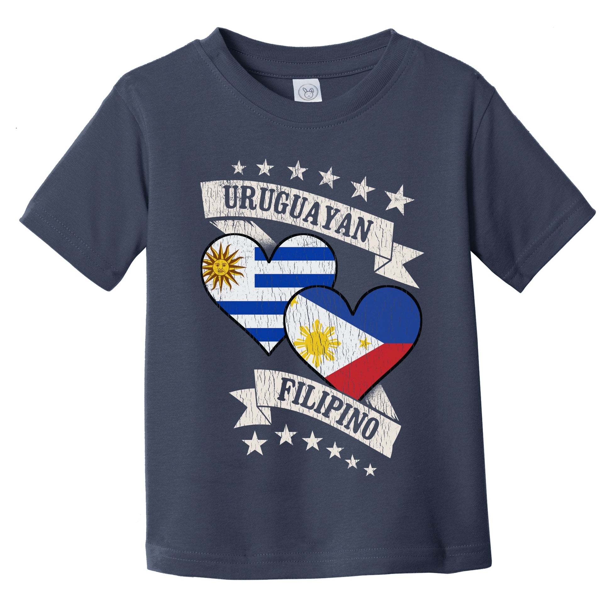 Uruguayan Filipino Heart Flags Uruguay Philippines Infant Toddler T-Shirt