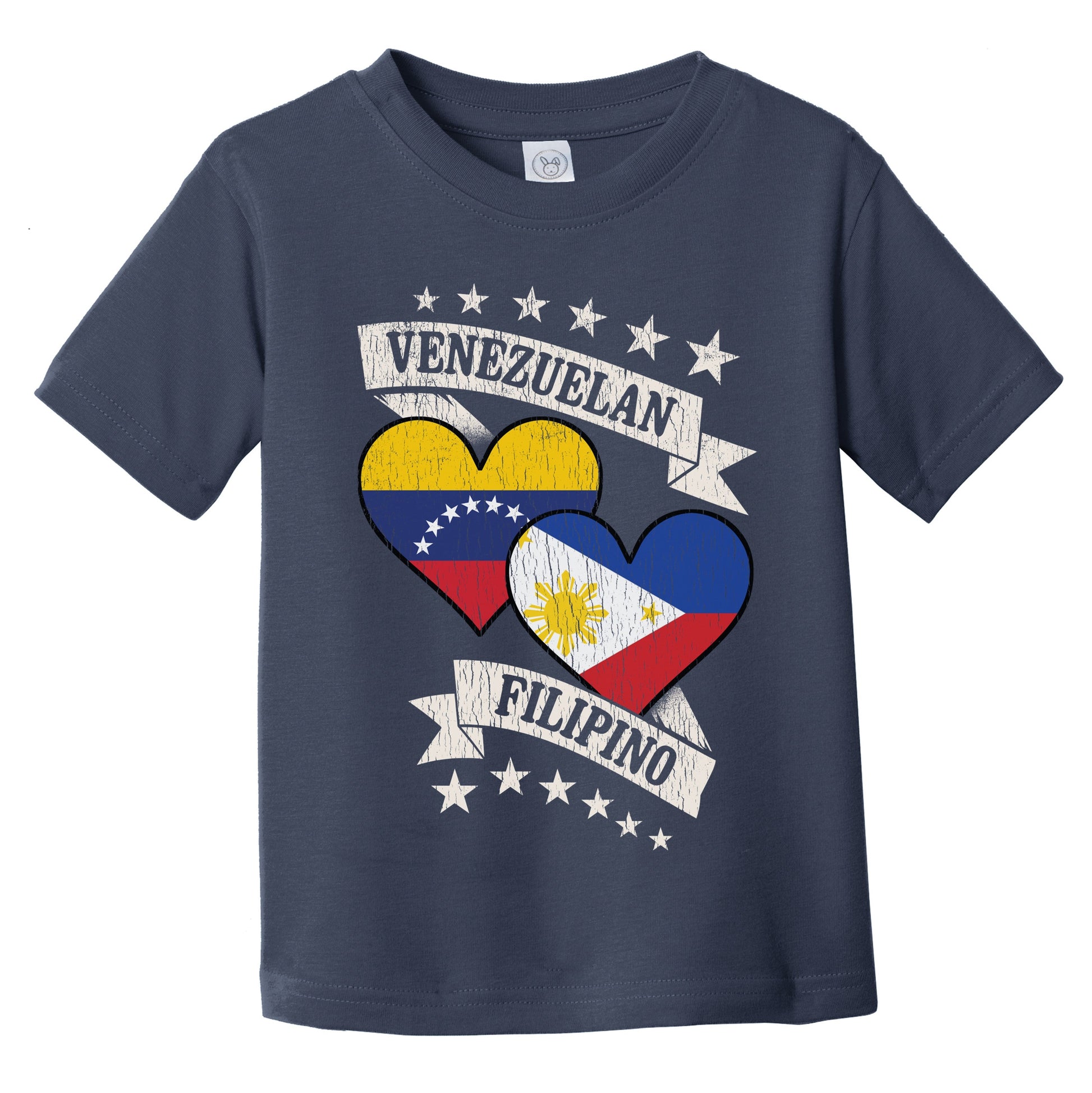 Venezuelan Filipino Heart Flags Venezuela Philippines Infant Toddler T-Shirt
