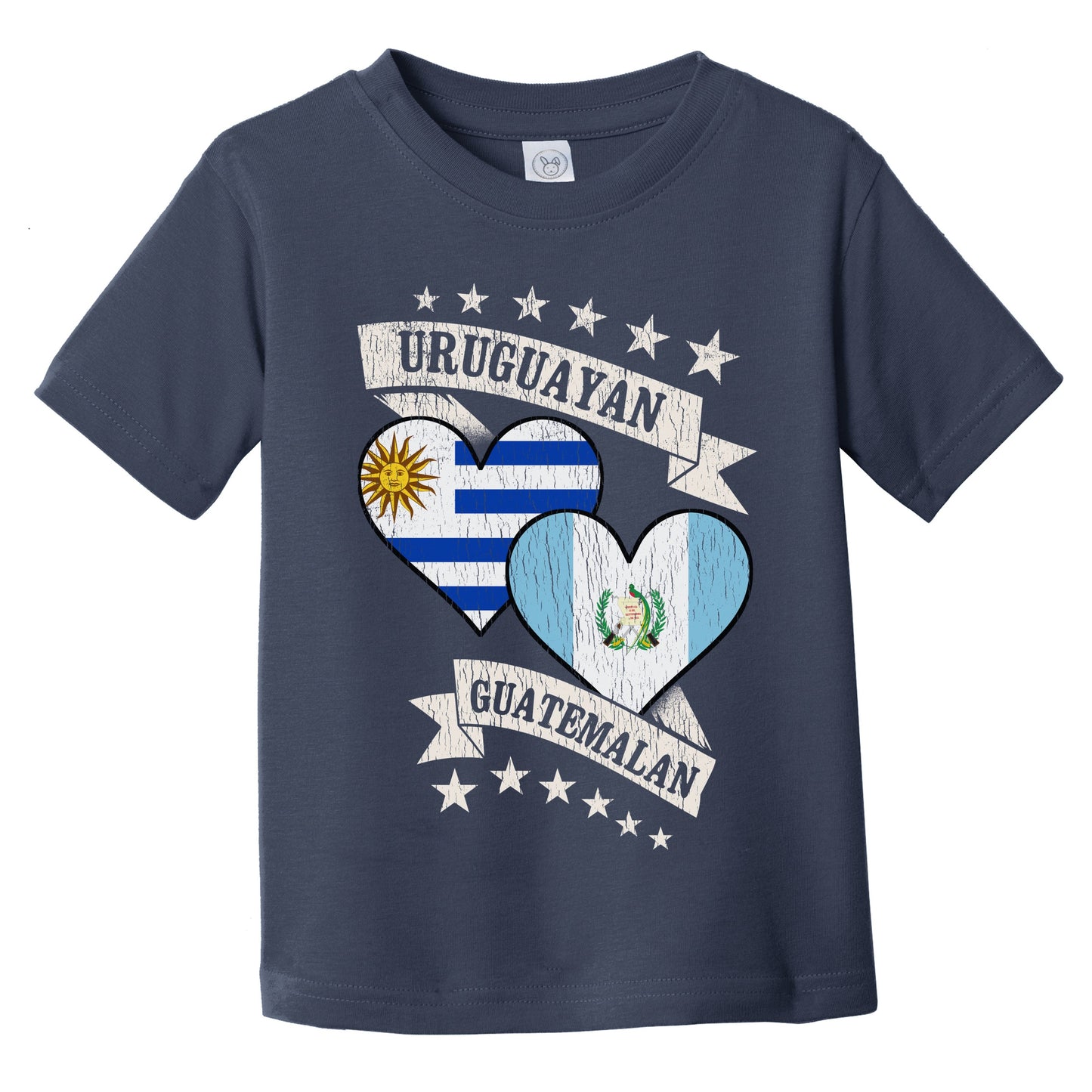Uruguayan Guatemalan Heart Flags Uruguay Guatemala Infant Toddler T-Shirt