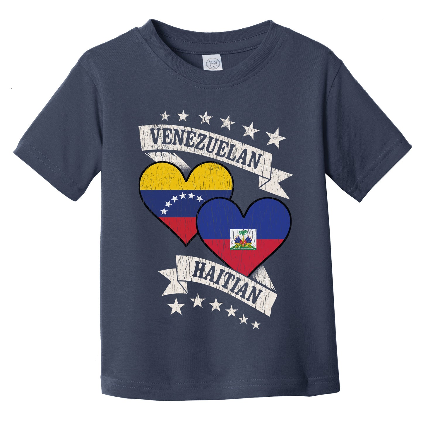 Venezuela Haitian Heart Flags Venezuela Haiti Infant Toddler T-Shirt