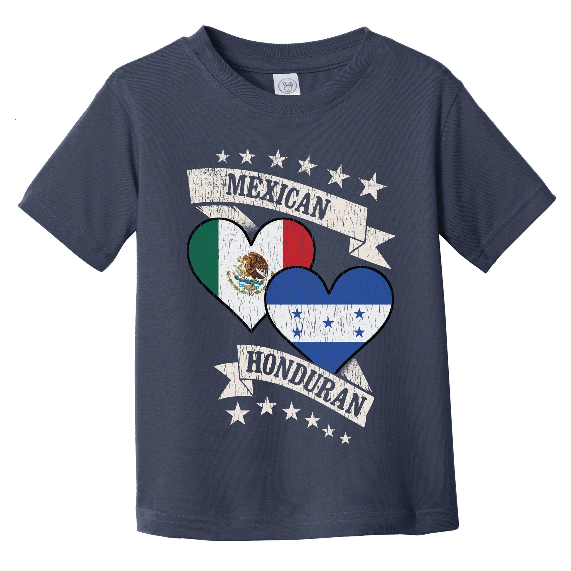 Mexican Honduran Heart Flags Mexico Honduras Infant Toddler T-Shirt