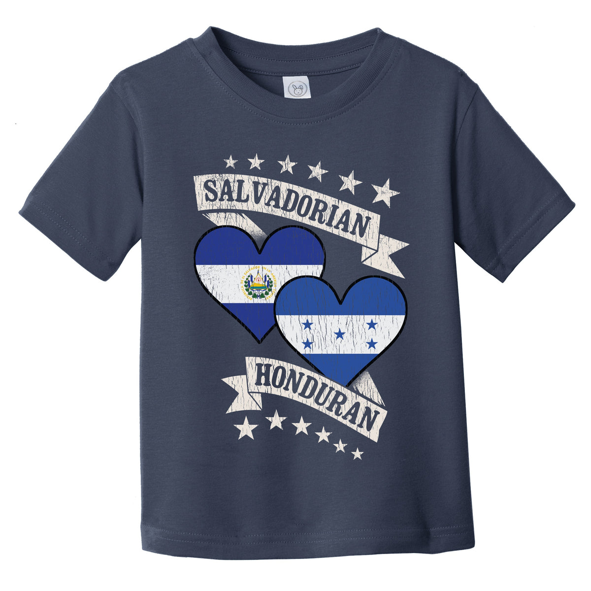 Salvadorian Honduran Heart Flags El Salvador Honduras Infant Toddler T-Shirt