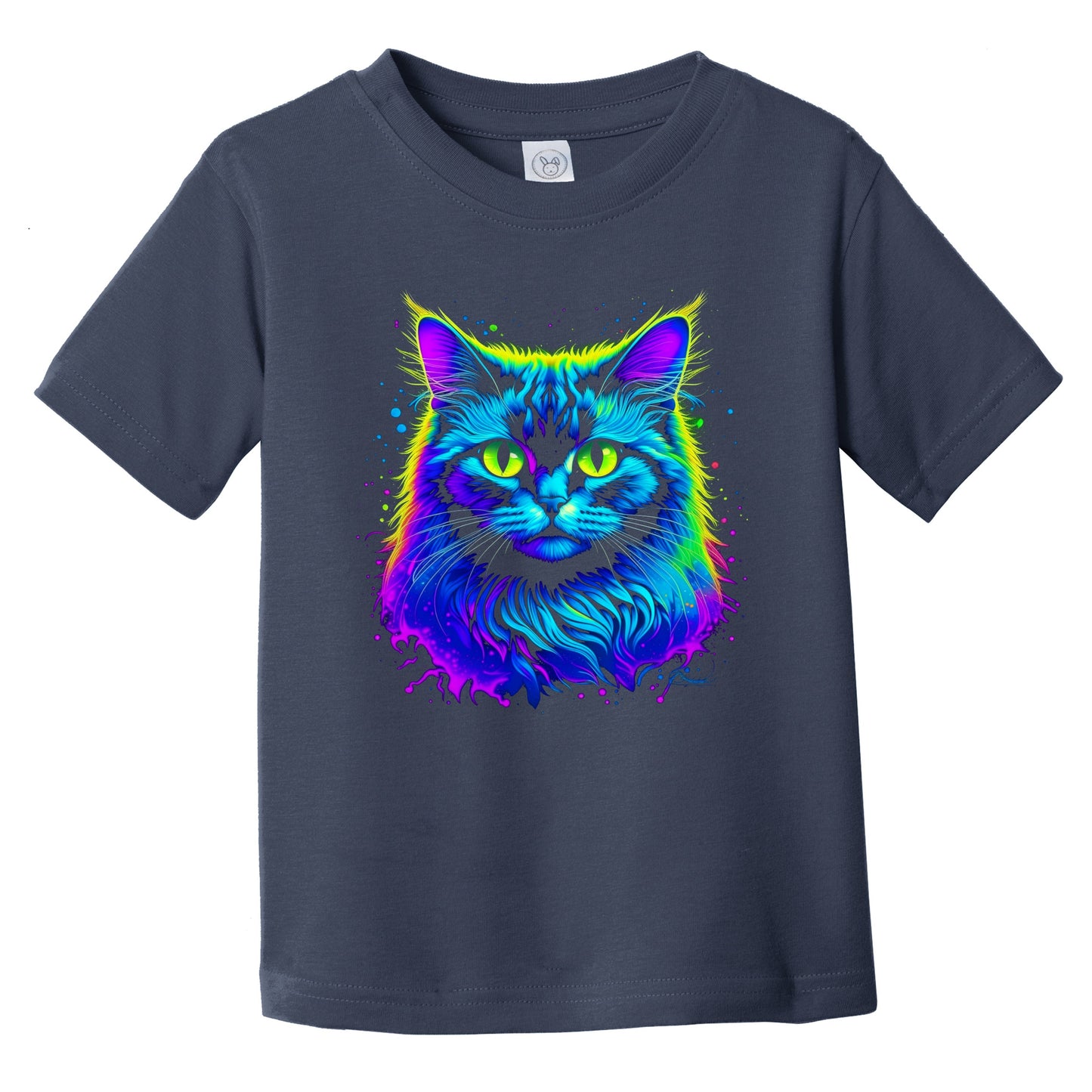 Colorful Bright Ragdoll Cat Vibrant Psychedelic Cat Art Infant Toddler T-Shirt