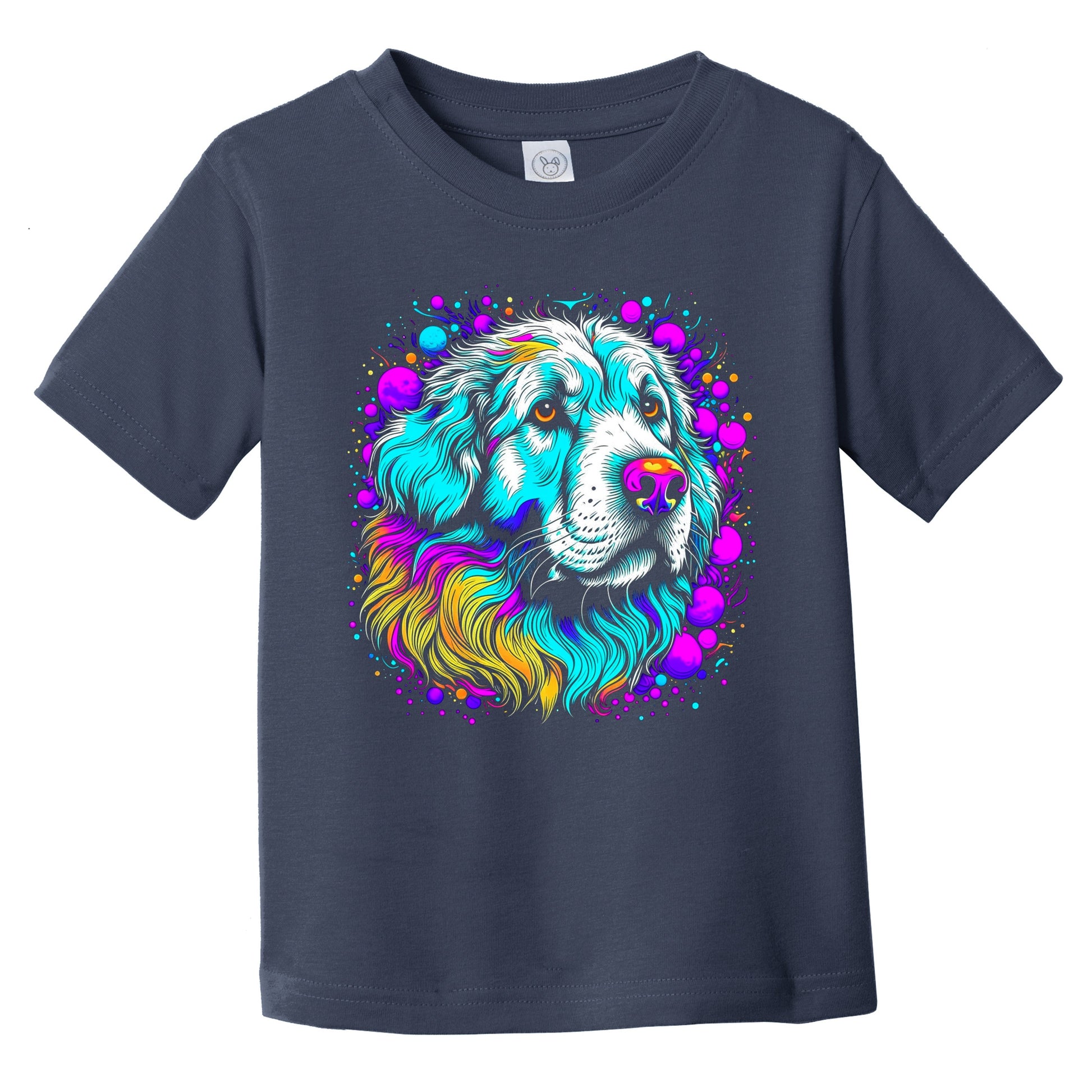 Colorful Bright Great Pyrenees Vibrant Psychedelic Dog Art Infant Toddler T-Shirt