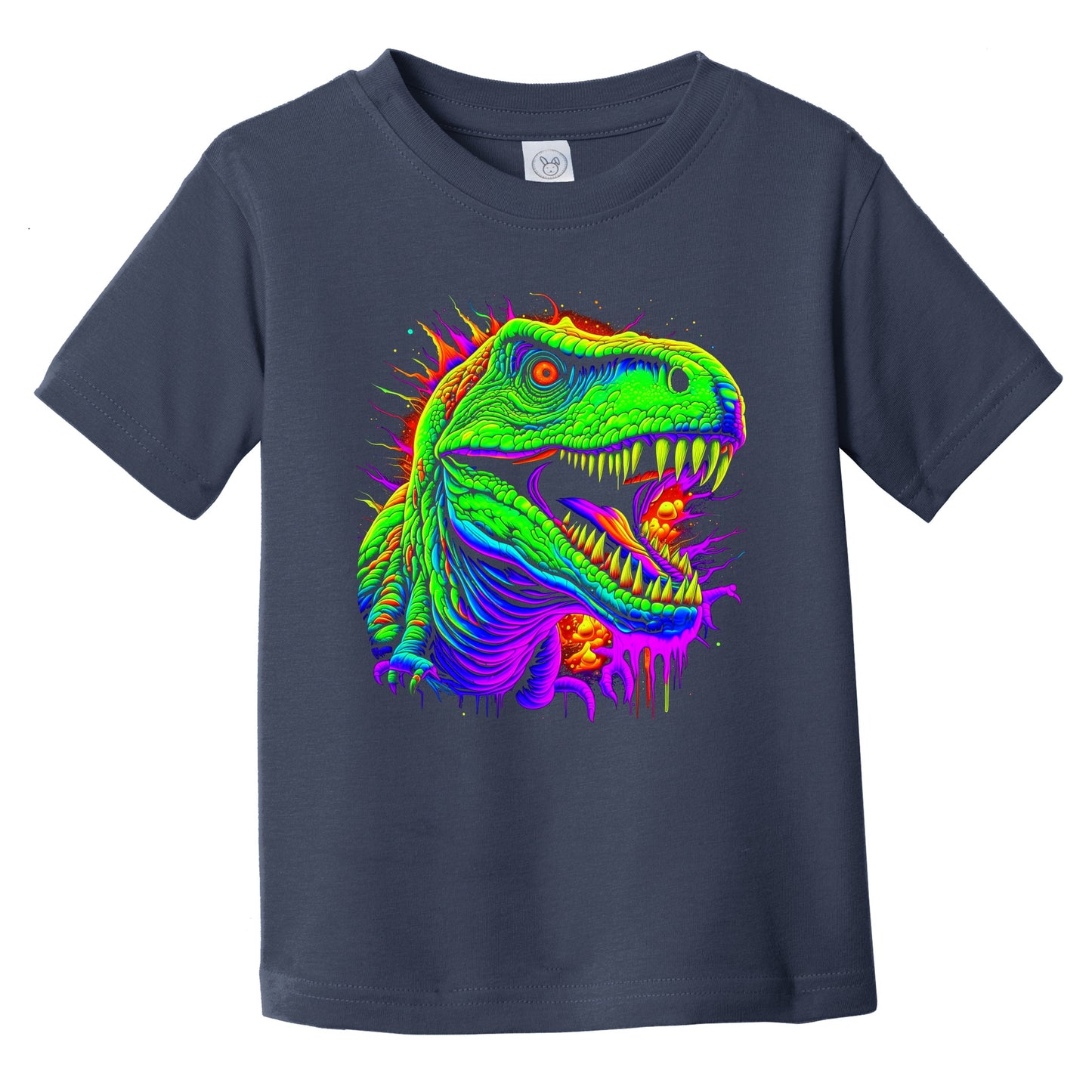Tyrannosaurus Rex Vibrant Psychedelic T-Rex Dinosaur Art Infant Toddler T-Shirt