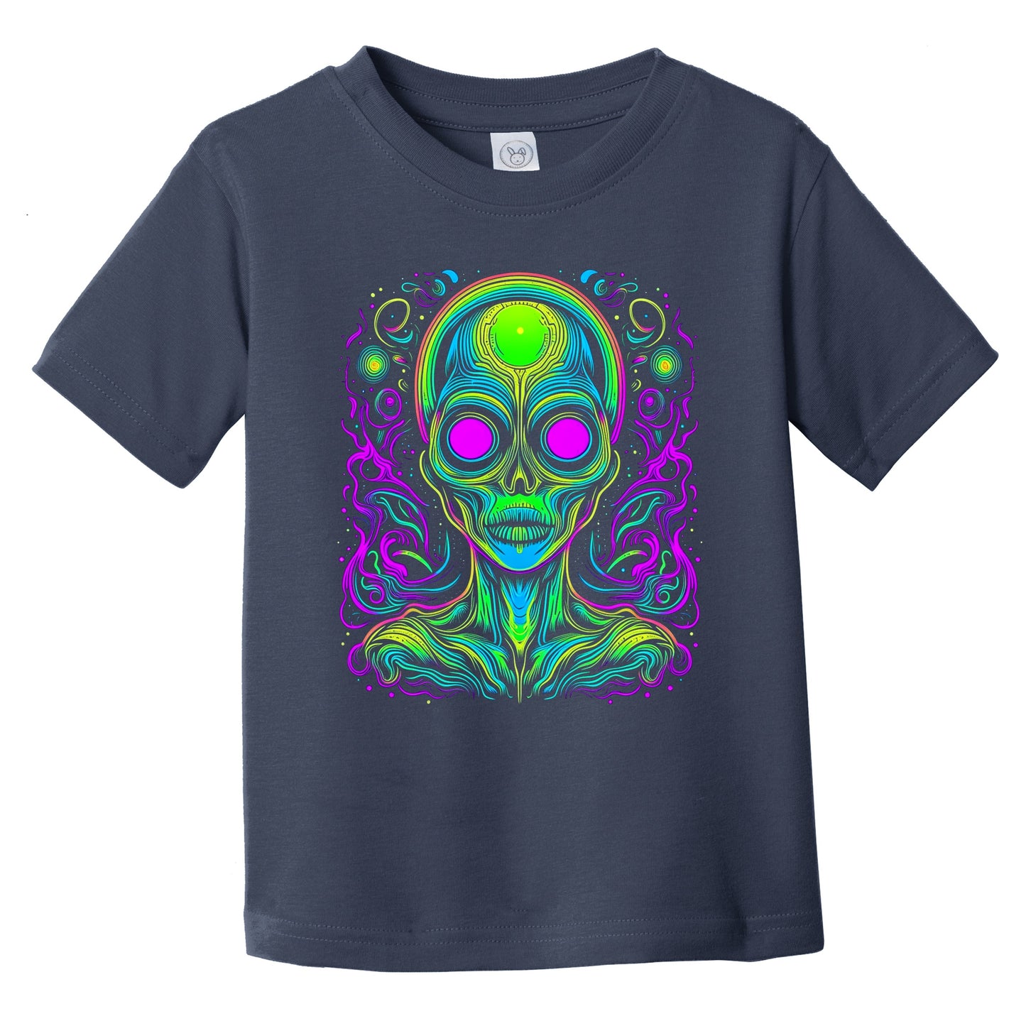 Colorful Bright Space Alien Vibrant Psychedelic Martian Art Infant Toddler T-Shirt