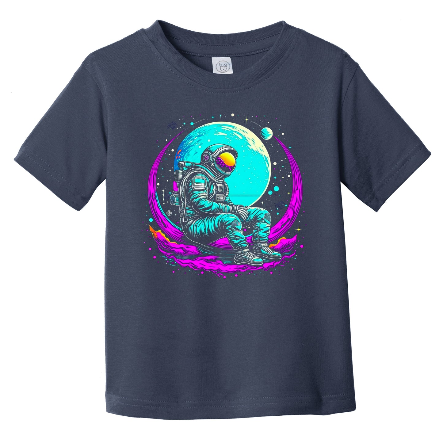 Colorful Bright Astronaut Vibrant Psychedelic Spaceman Art Infant Toddler T-Shirt