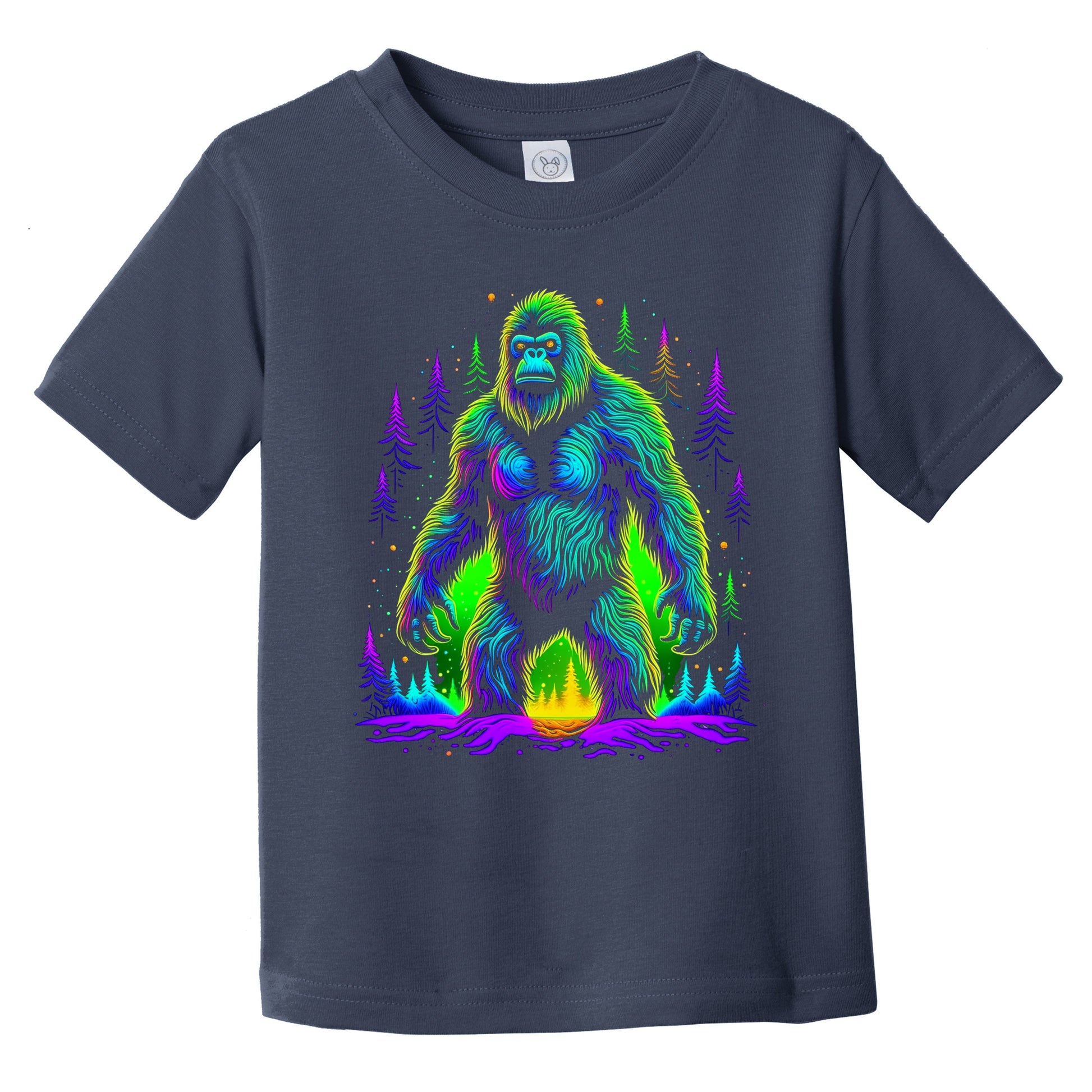 Colorful Bright Bigfoot Vibrant Psychedelic Sasquatch Art Infant Toddler T-Shirt