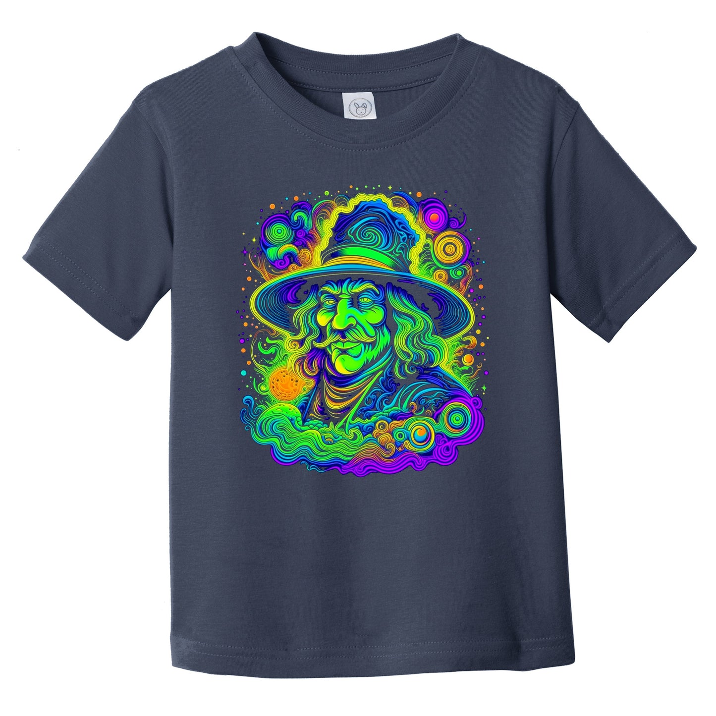 Colorful Bright Leprechaun Vibrant Psychedelic Wizard Art Infant Toddler T-Shirt