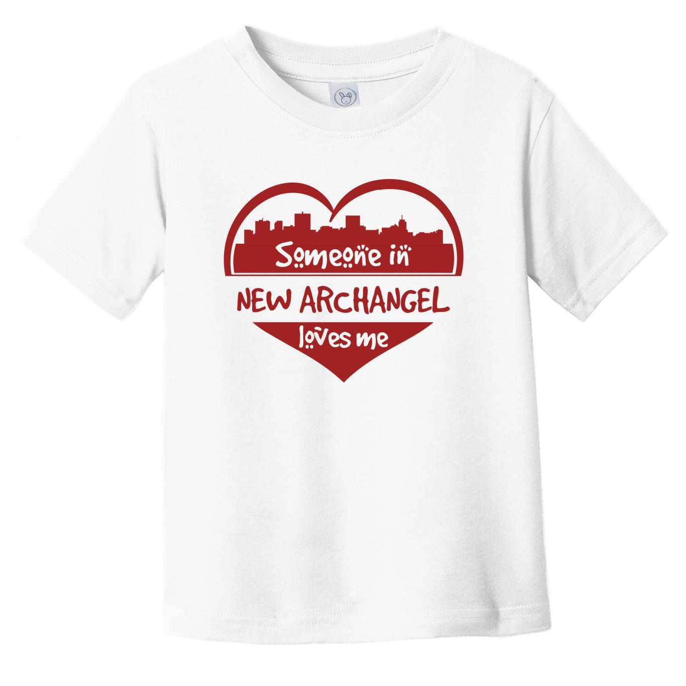 Someone in New Archangel Loves Me New Archangel Alaska Skyline Heart Infant Toddler T-Shirt