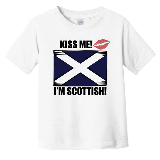 Kiss Me I'm Scottish Cute Scotland Flag Infant Toddler T-Shirt