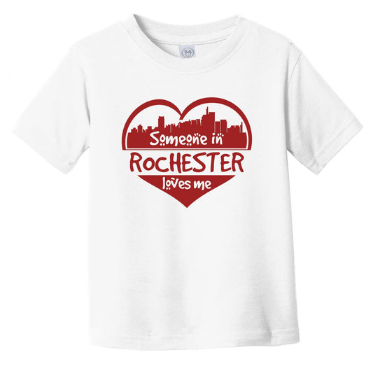 Someone in Rochester Loves Me Rochester Michigan Skyline Heart Infant Toddler T-Shirt