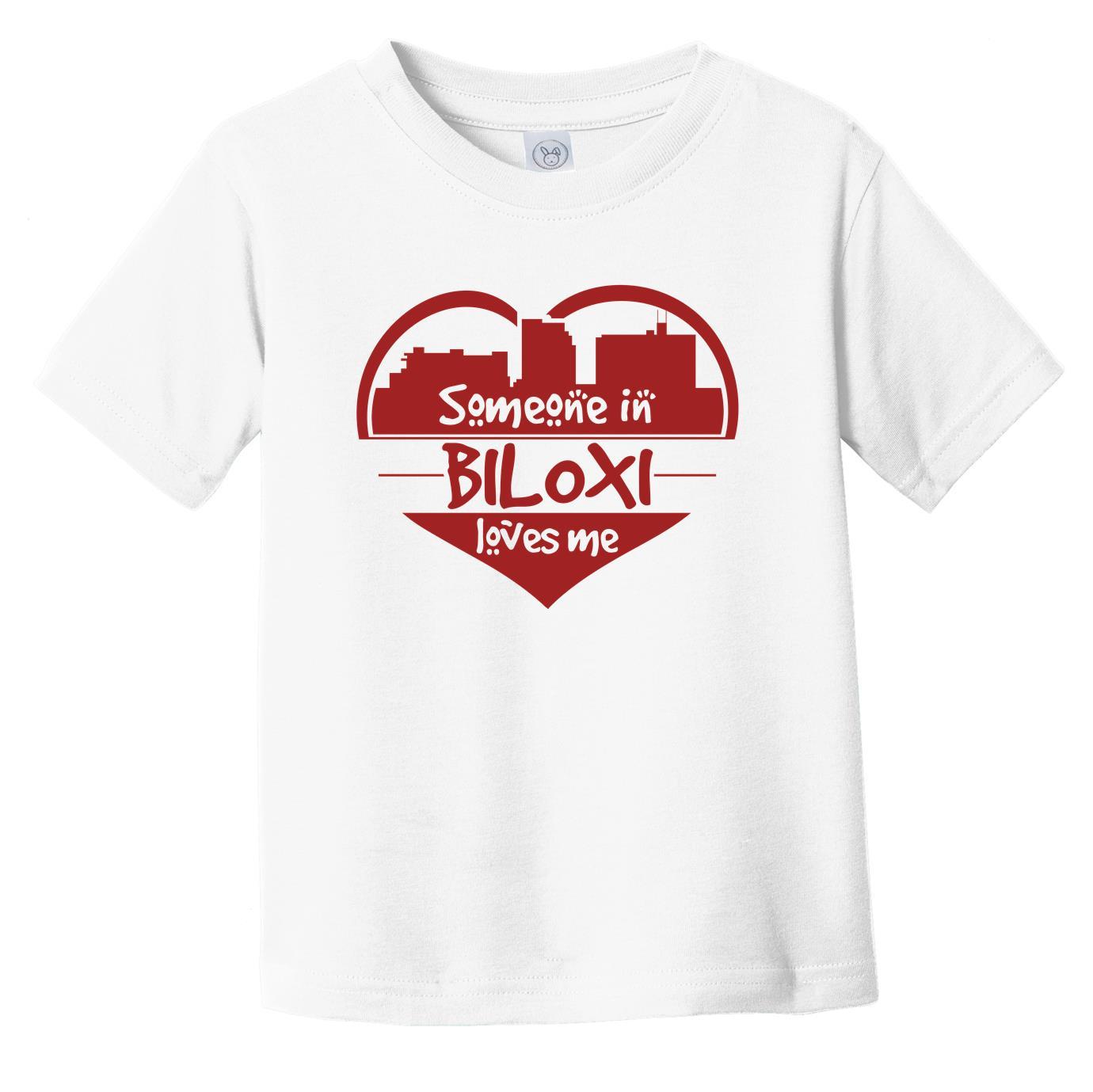 Someone in Biloxi Loves Me Biloxi Mississippi Skyline Heart Infant Toddler T-Shirt