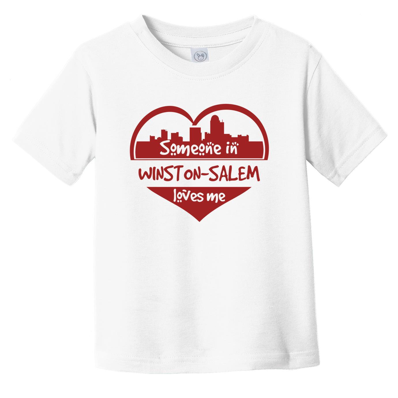 Someone in Winston-Salem Loves Me Winston-Salem North Carolina Skyline Heart Infant Toddler T-Shirt