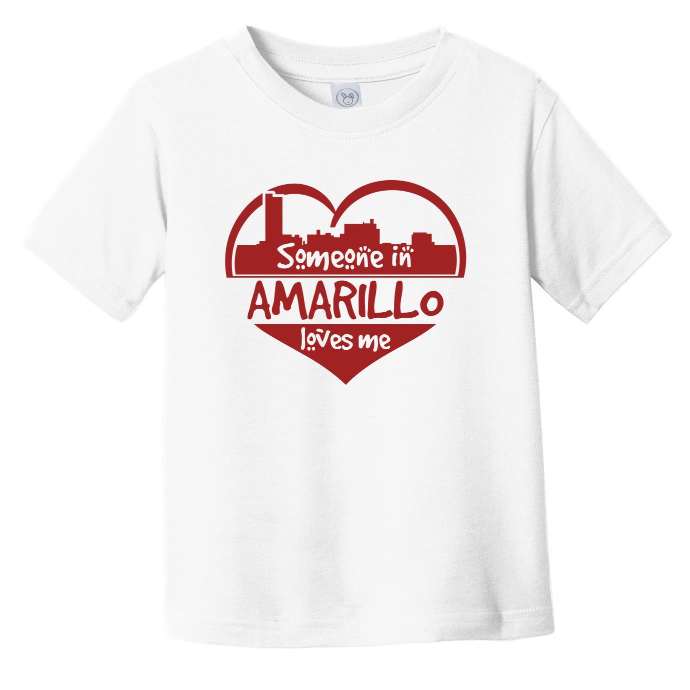 Someone in Amarillo Loves Me Amarillo Texas Skyline Heart Infant Toddler T-Shirt