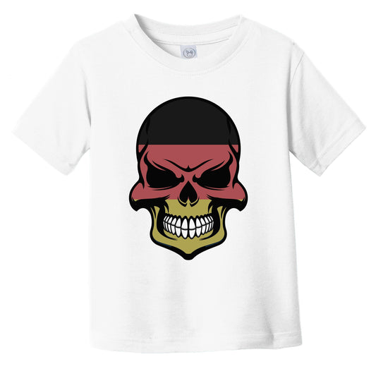 German Flag Skull Cool Germany Skull Infant Toddler T-Shirt