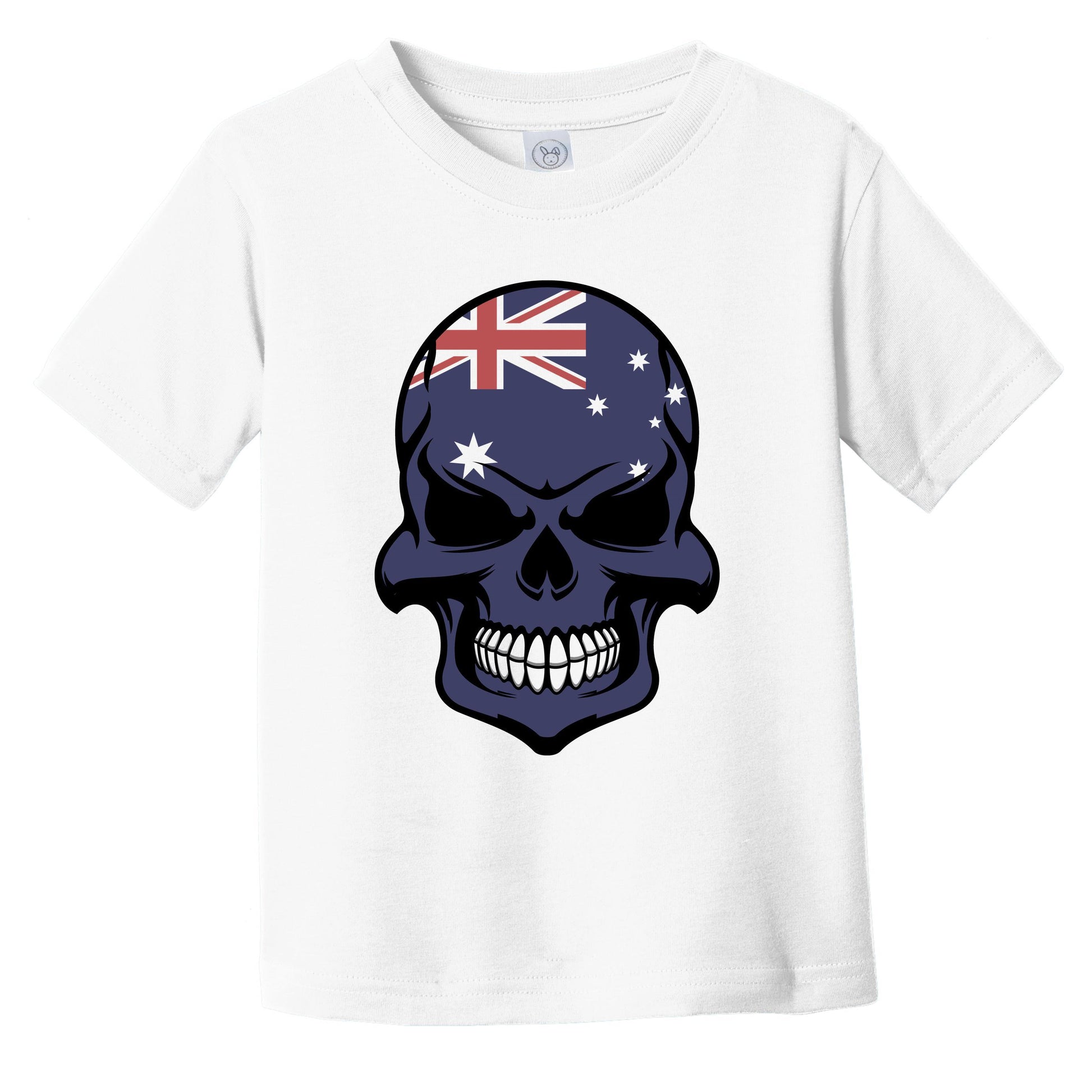 Australian Flag Skull Cool Australia Skull Infant Toddler T-Shirt