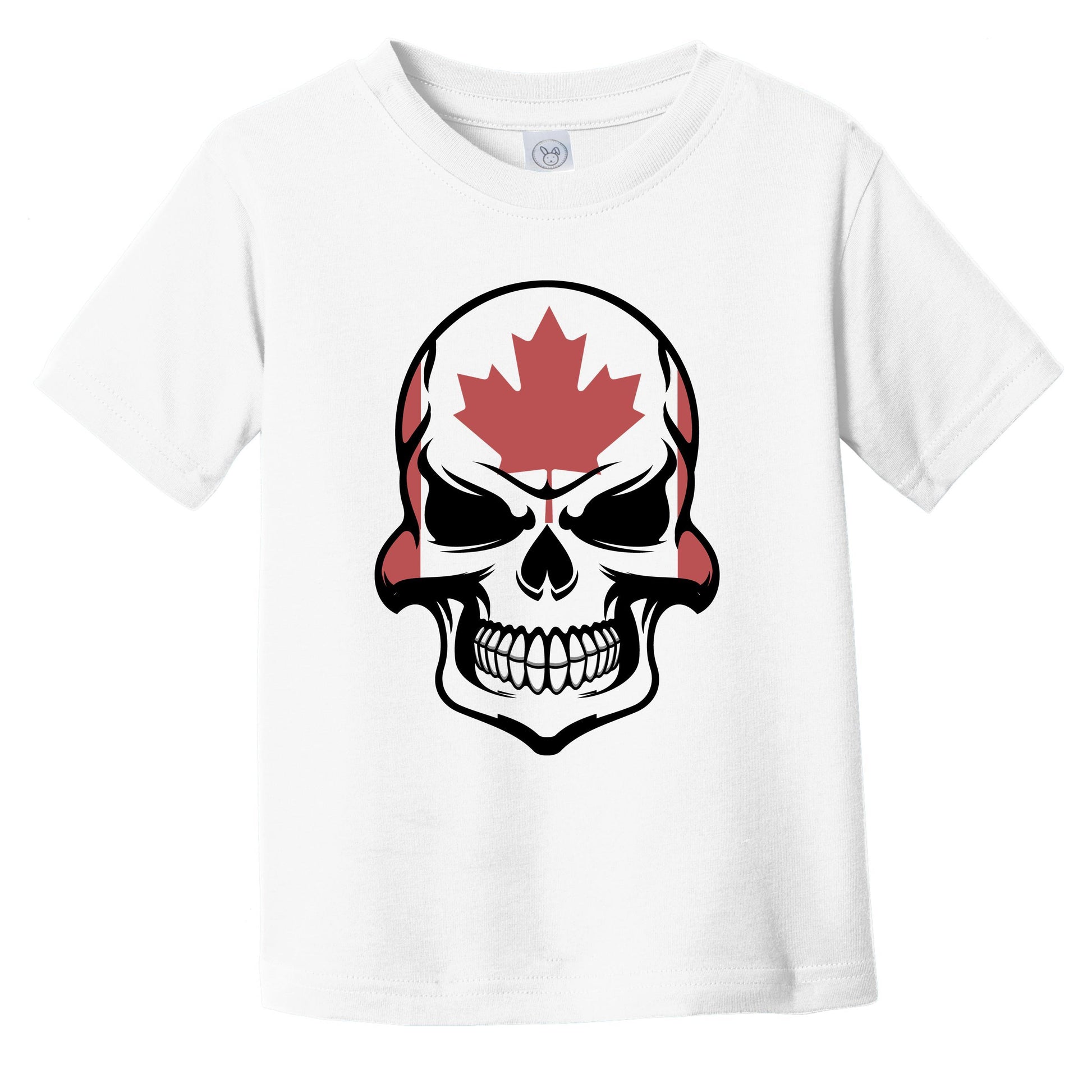 Canadian Flag Skull Cool Canada Skull Infant Toddler T-Shirt