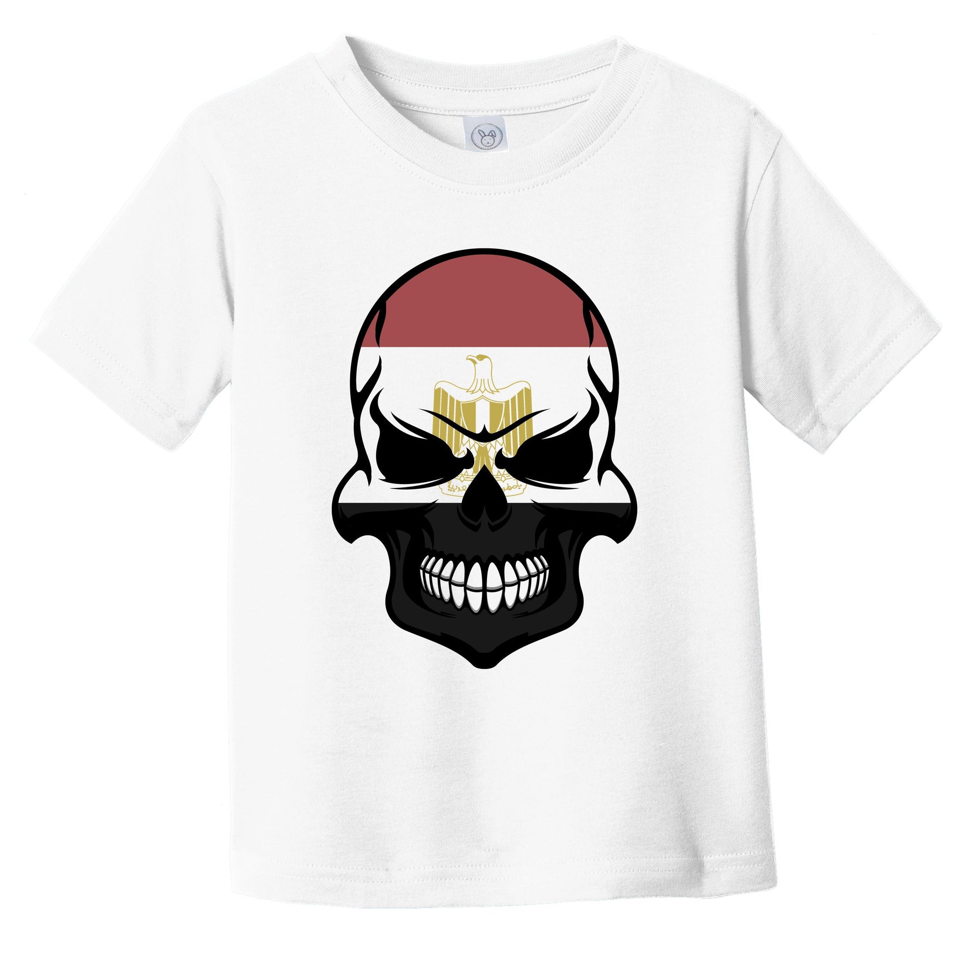 Egyptian Flag Skull Cool Egypt Skull Infant Toddler T-Shirt