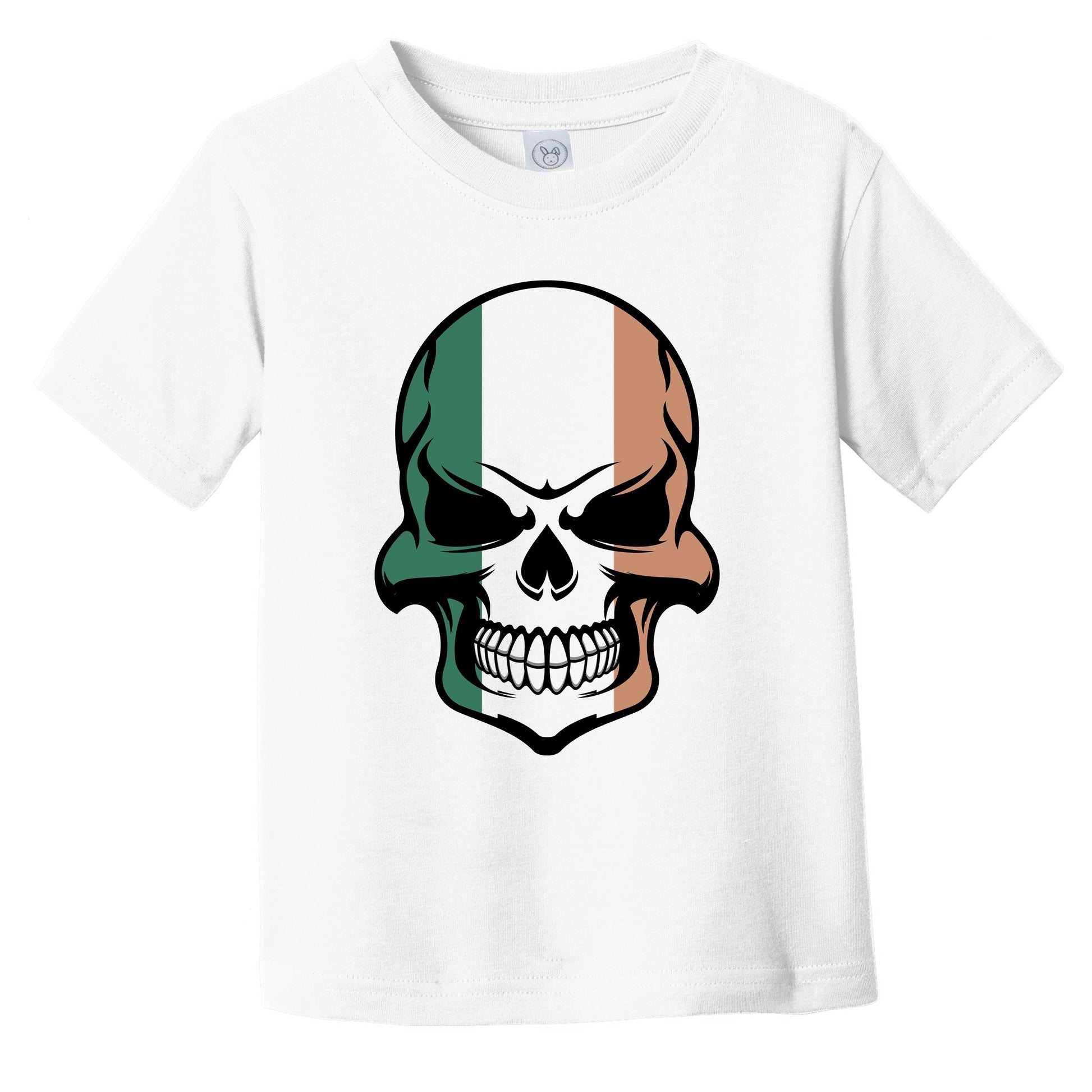 Irish Flag Skull Cool Ireland Skull Infant Toddler T-Shirt