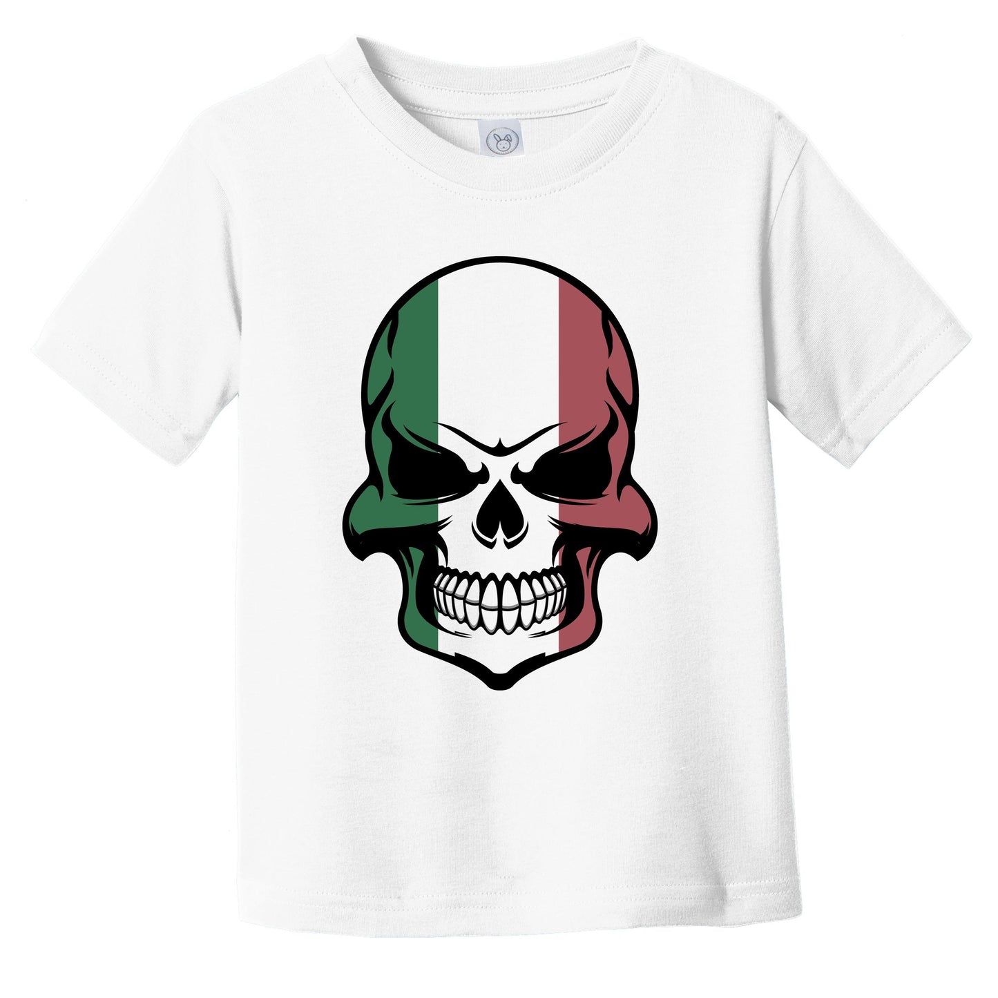 Italian Flag Skull Cool Italy Skull Infant Toddler T-Shirt