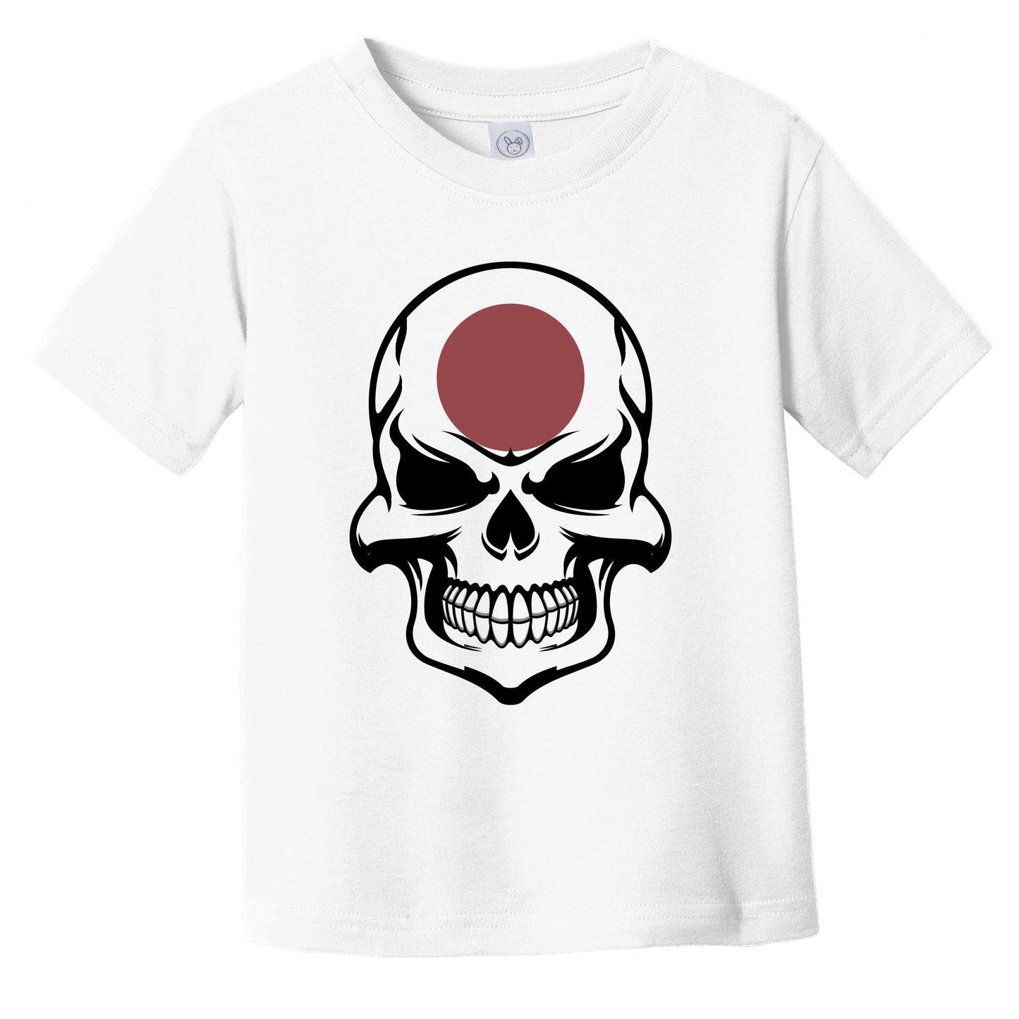 Japanese Flag Skull Cool Japan Skull Infant Toddler T-Shirt