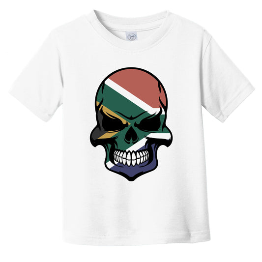 South African Flag Skull Cool South Africa Skull Infant Toddler T-Shirt