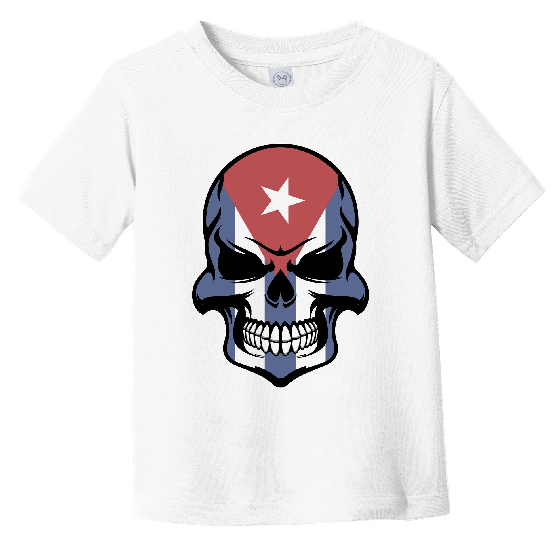 Cuban Flag Skull Cool Cuba Skull Infant Toddler T-Shirt