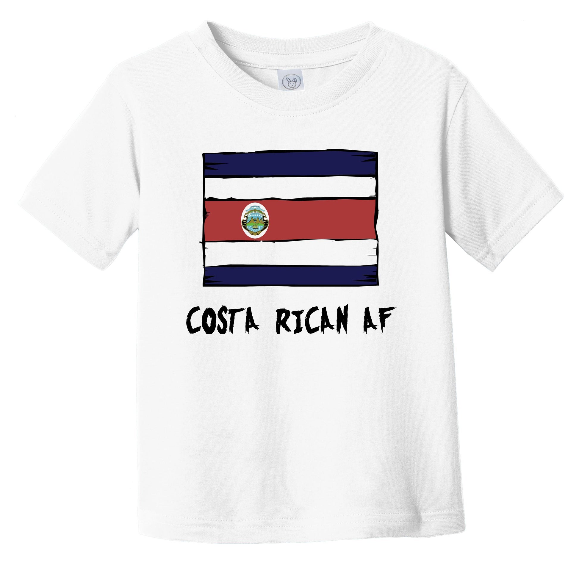 Costa Rican AF Funny Costa Rica Flag Infant Toddler T-Shirt