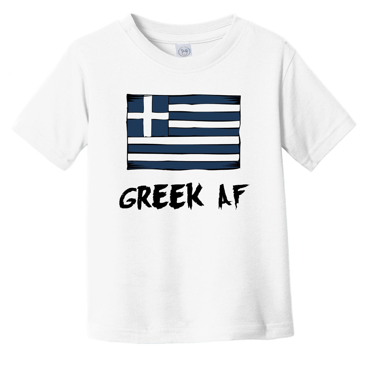 Greek AF Funny Greece Flag Infant Toddler T-Shirt