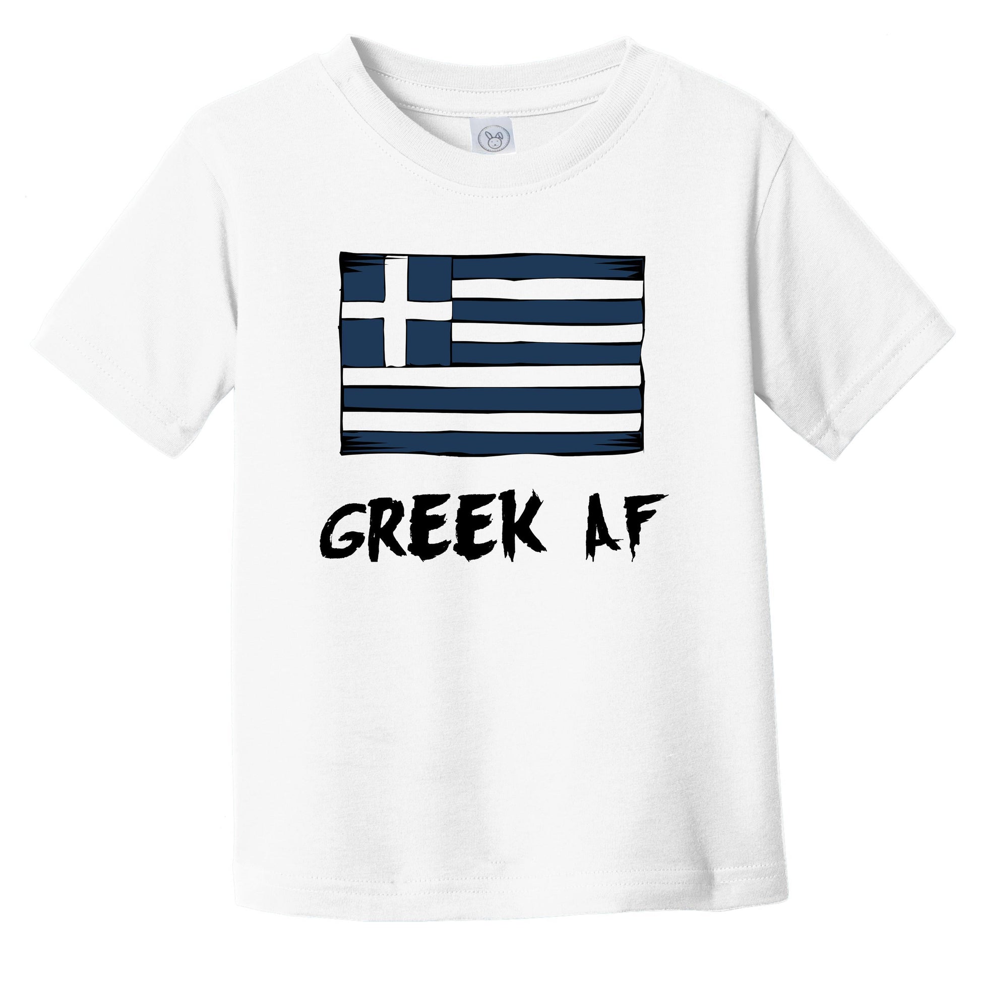 Greek AF Funny Greece Flag Infant Toddler T-Shirt