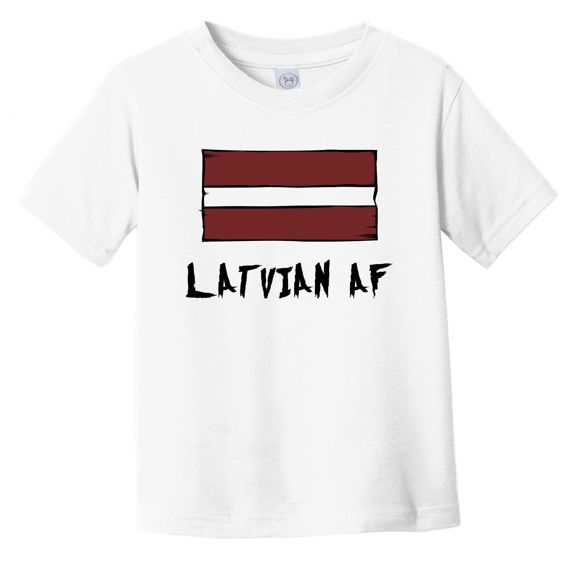Latvian AF Funny Latvia Flag Infant Toddler T-Shirt