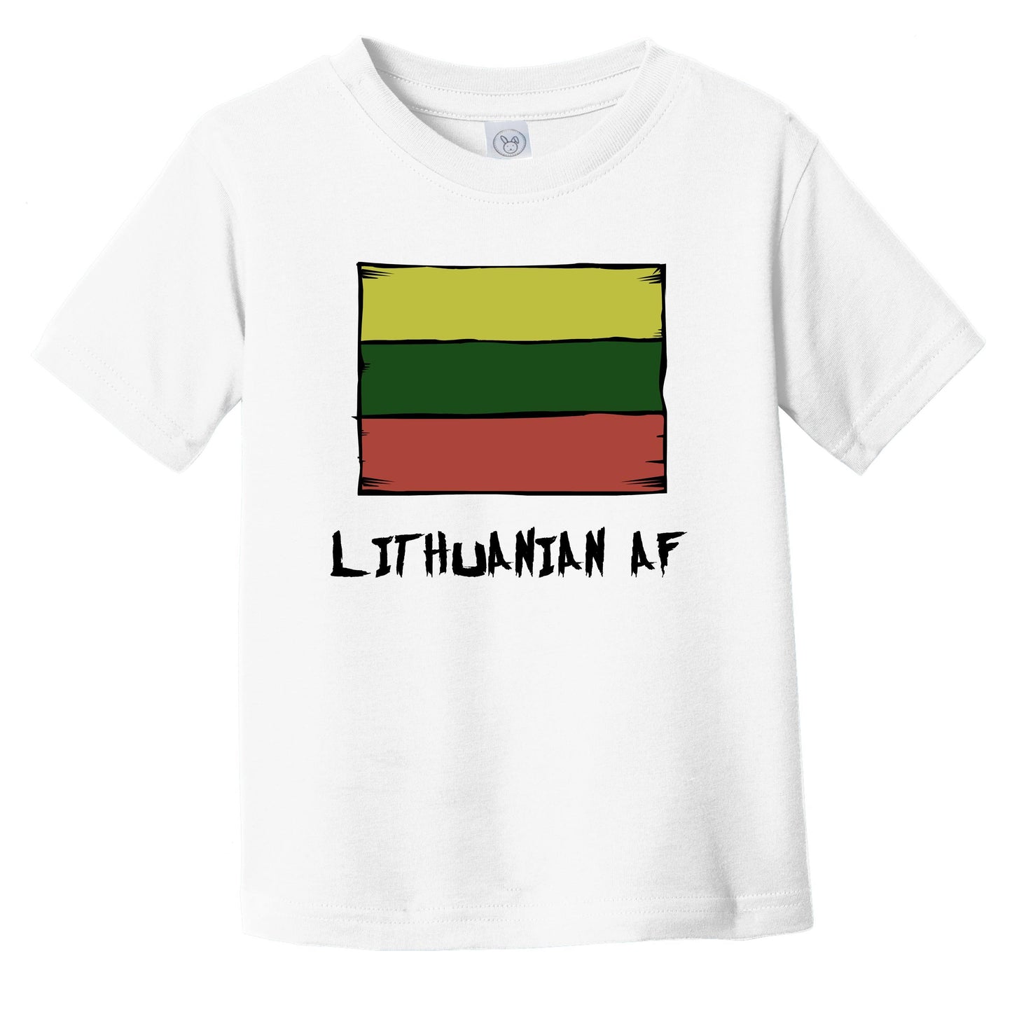 Lithuanian AF Funny Lithuania Flag Infant Toddler T-Shirt