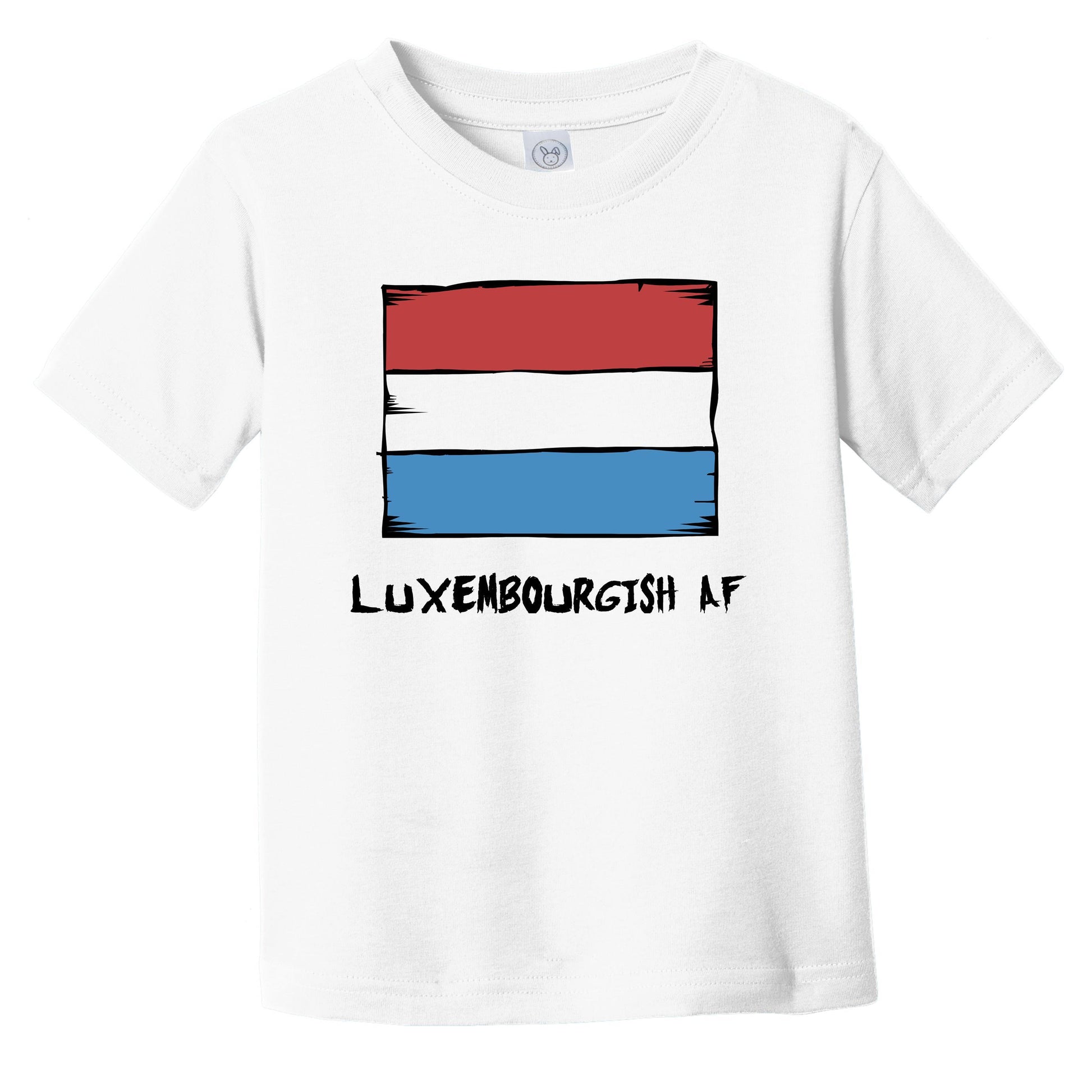 Luxembourgish AF Funny Luxembourg Flag Infant Toddler T-Shirt