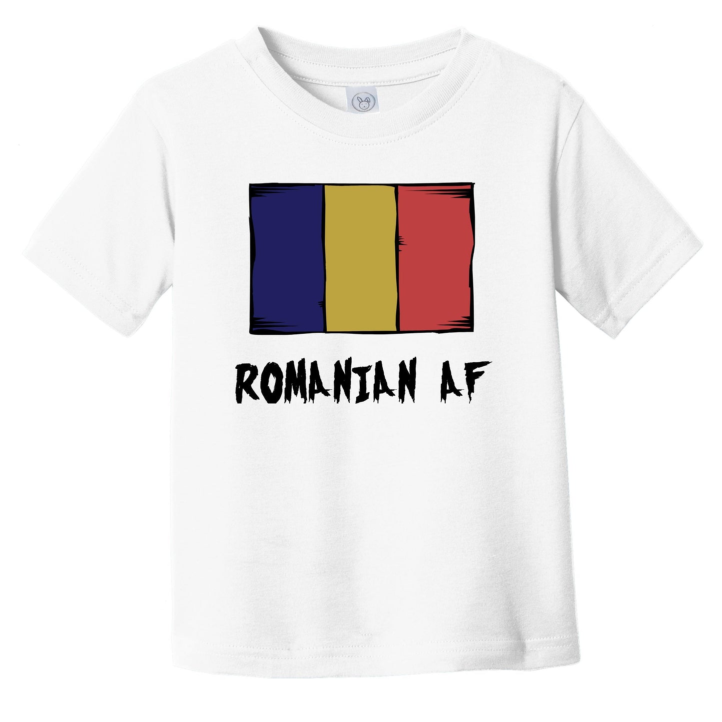 Romanian AF Funny Romania Flag Infant Toddler T-Shirt