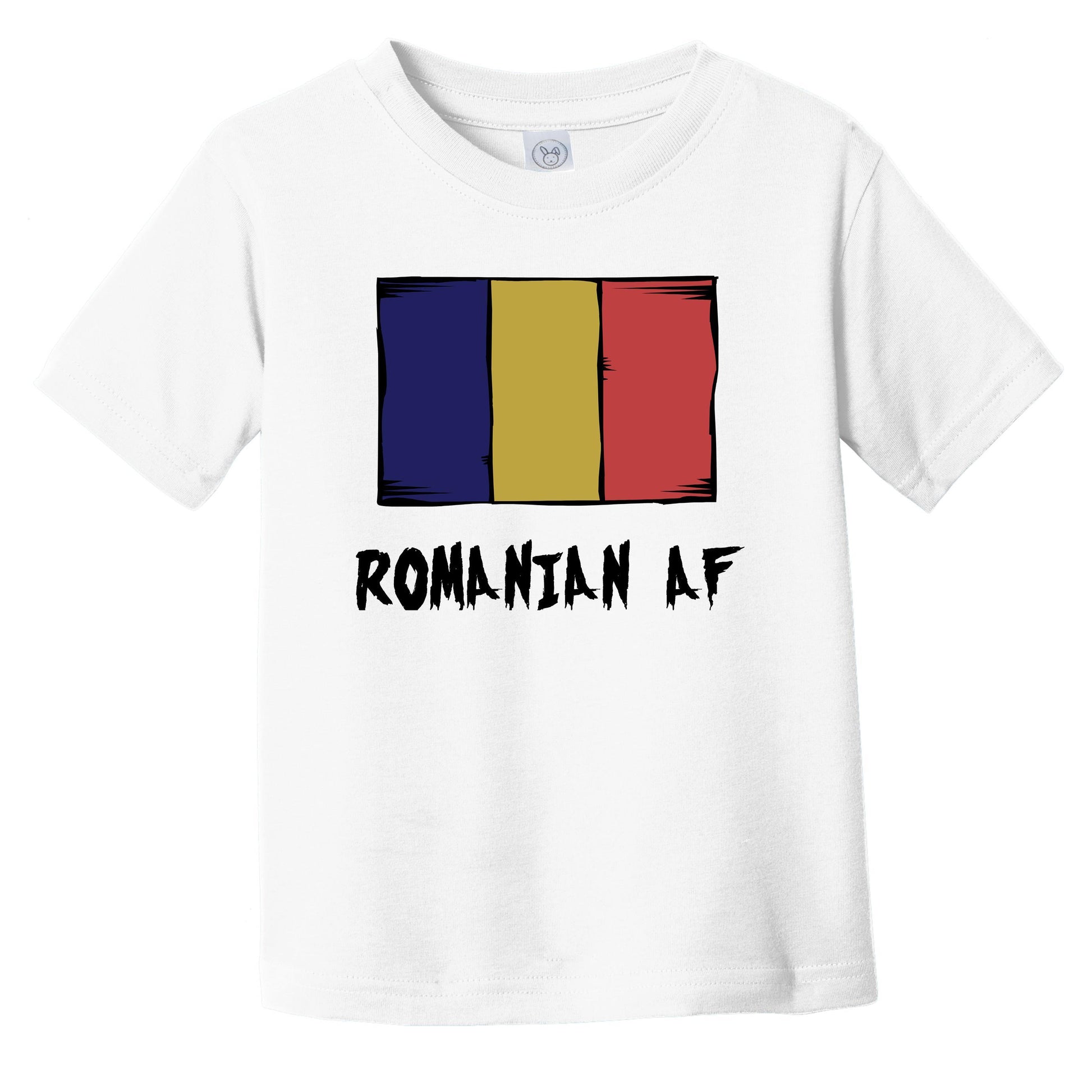 Romanian AF Funny Romania Flag Infant Toddler T-Shirt