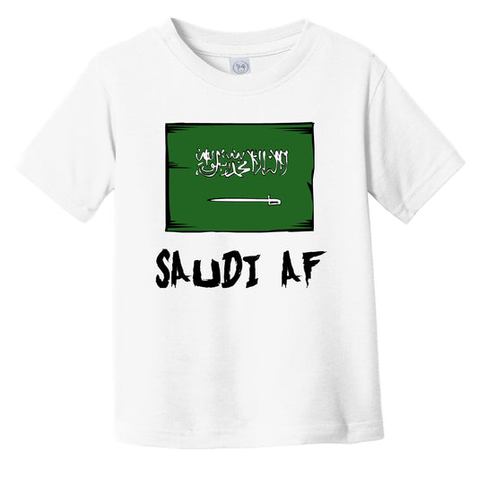 Saudi Arabian AF Funny Saudi Arabia Flag Infant Toddler T-Shirt