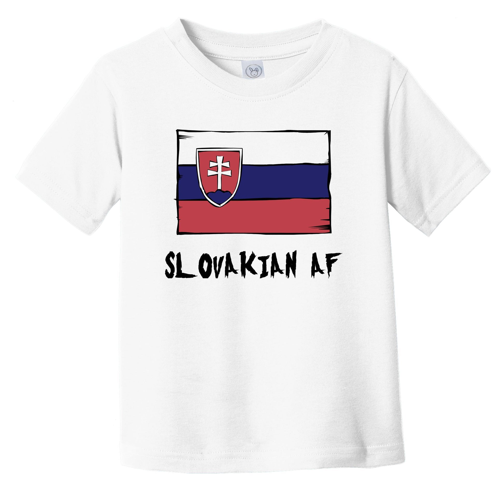 Slovakian AF Funny Slovakia Flag Infant Toddler T-Shirt