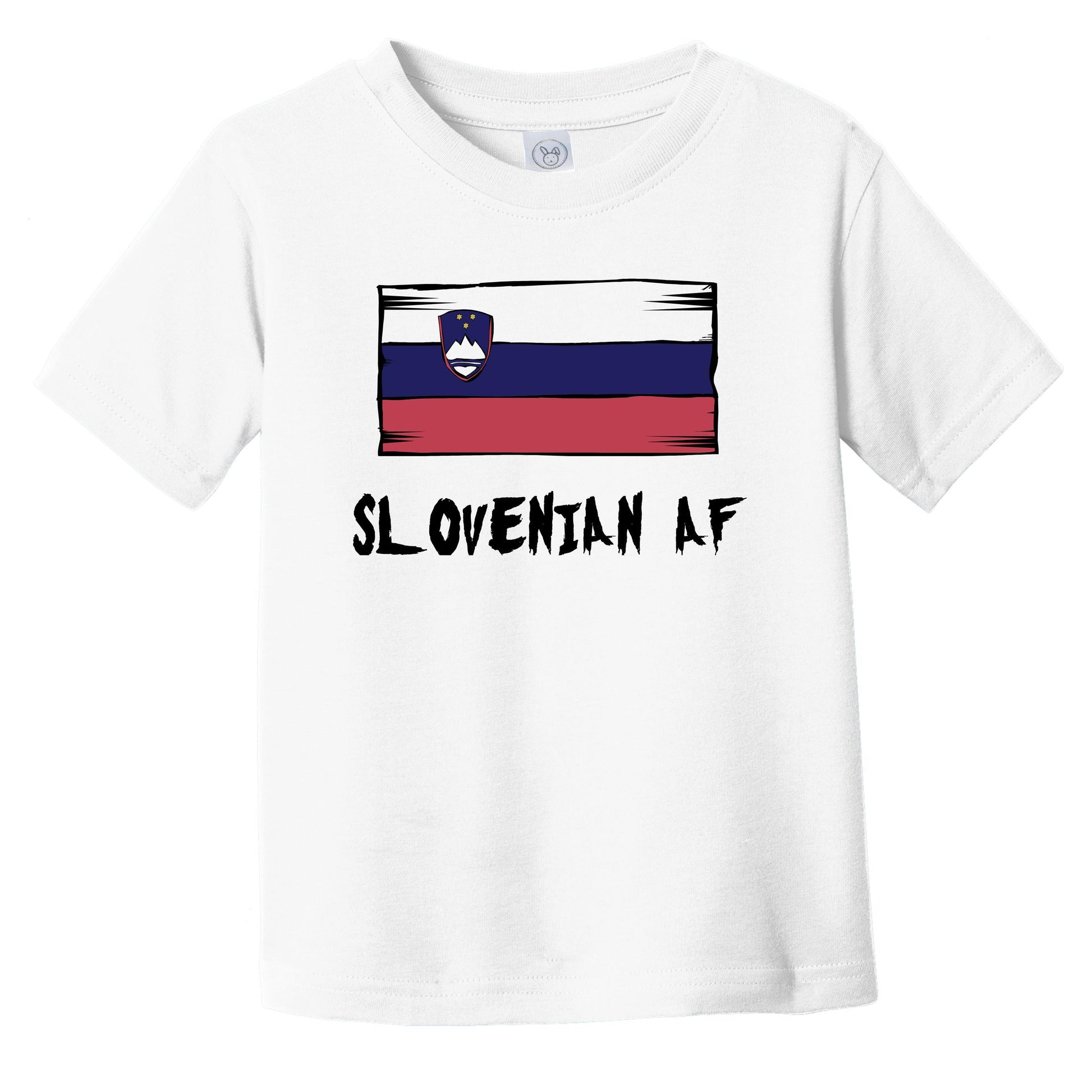 Slovenian AF Funny Slovenia Flag Infant Toddler T-Shirt