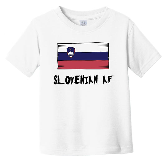 Slovenian AF Funny Slovenia Flag Infant Toddler T-Shirt